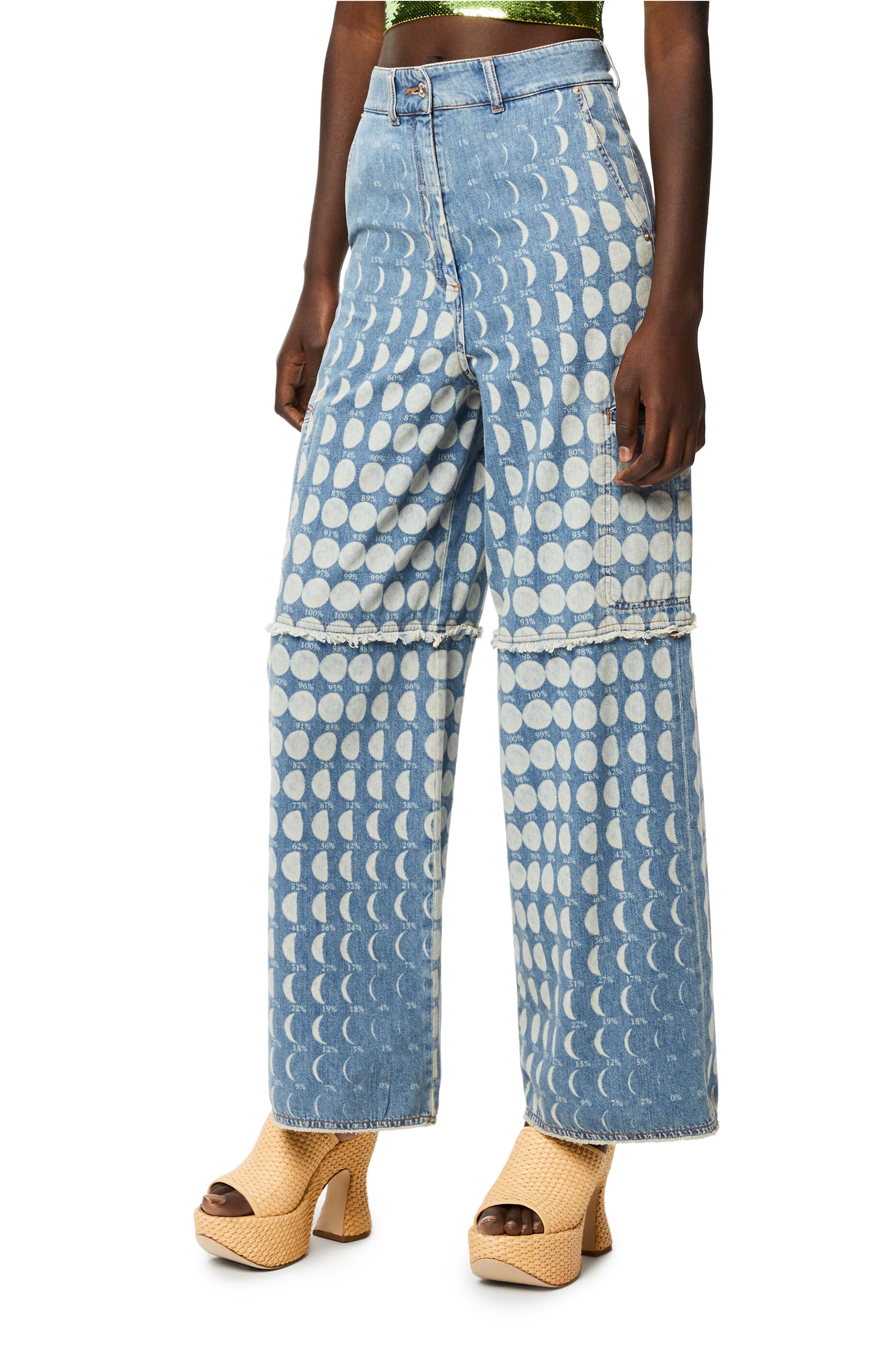Moon cargo trousers in denim - 3