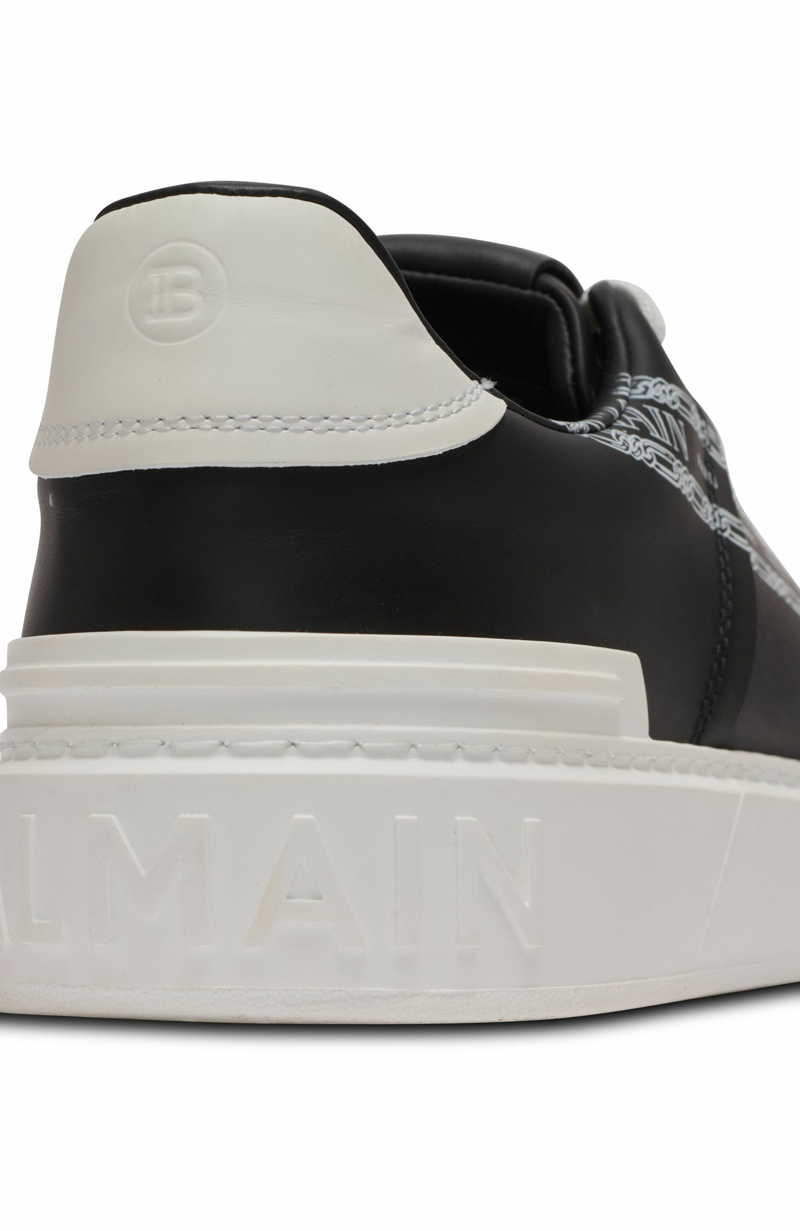 Balmain B-Court printed calfskin trainers in Black at Nordstrom - 9