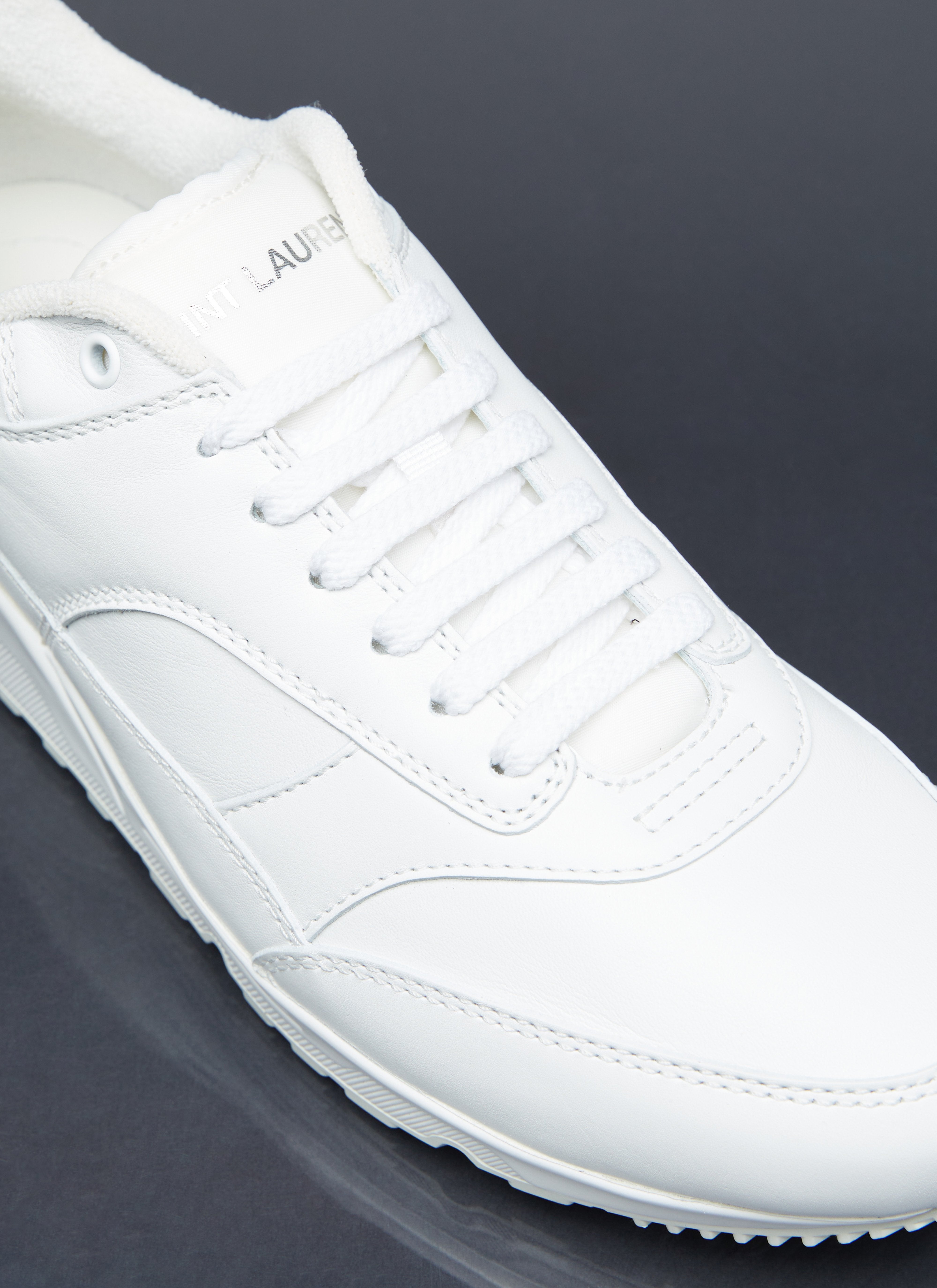 Saint Laurent Men Bump Leather Sneakers - 2