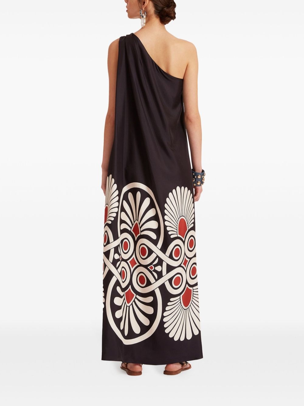 Roy geometric-print silk dress - 3