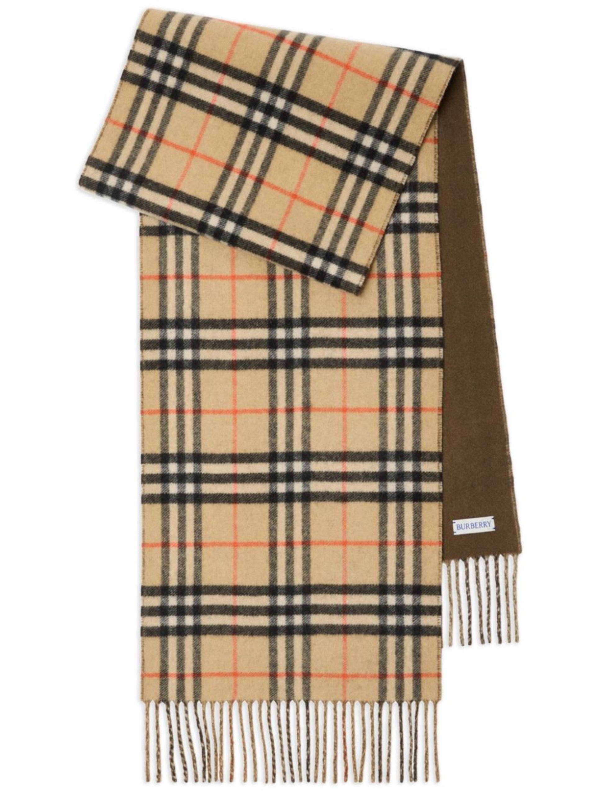 Neutral Vintage Check Scarf - 1