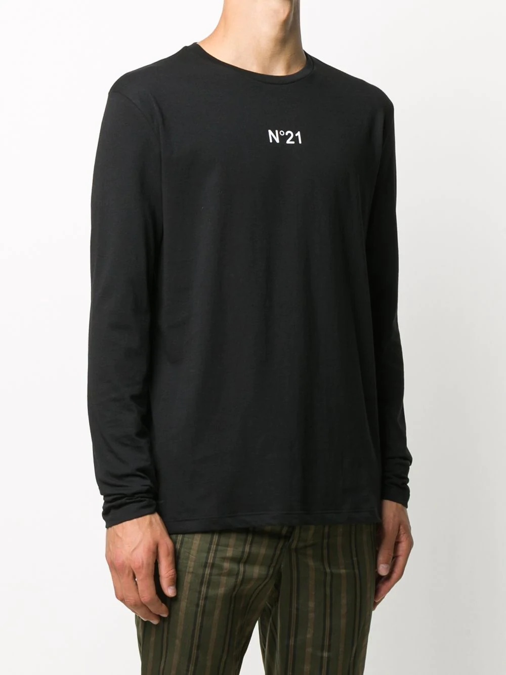 logo-print long-sleeve T-shirt - 3