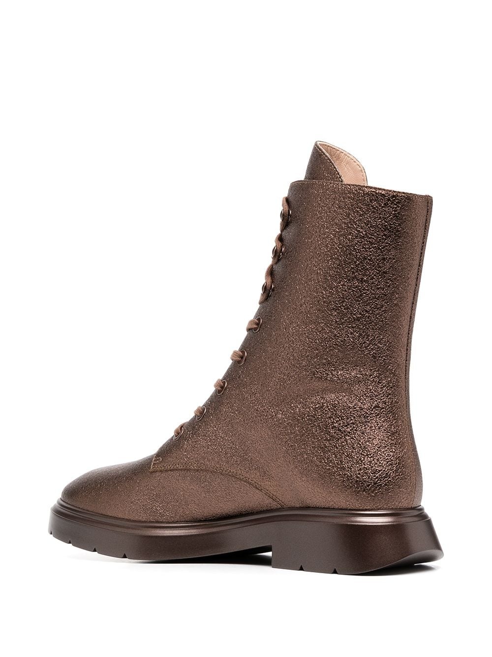 bronze leather ankle boots - 3