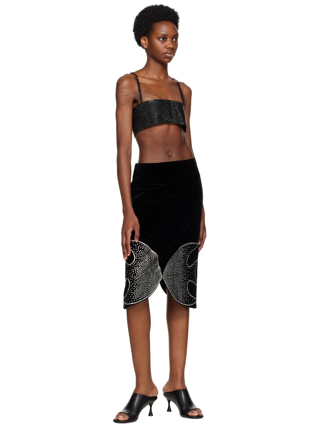 Black Rhinestone Camisole - 4