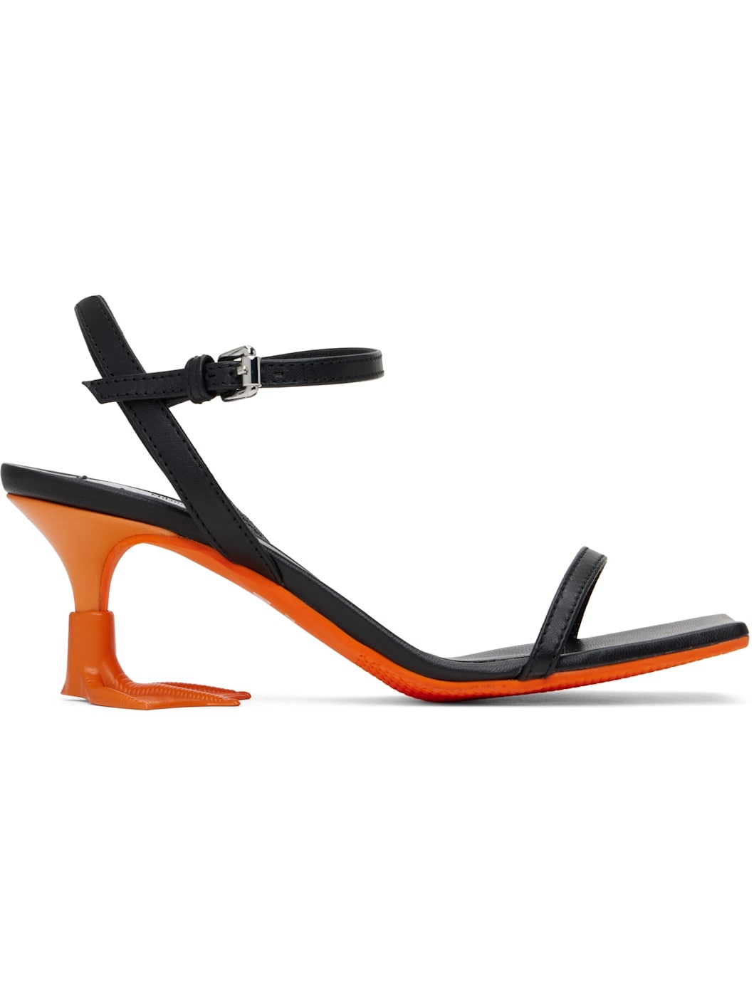 Black Duck Heeled Sandals - 1