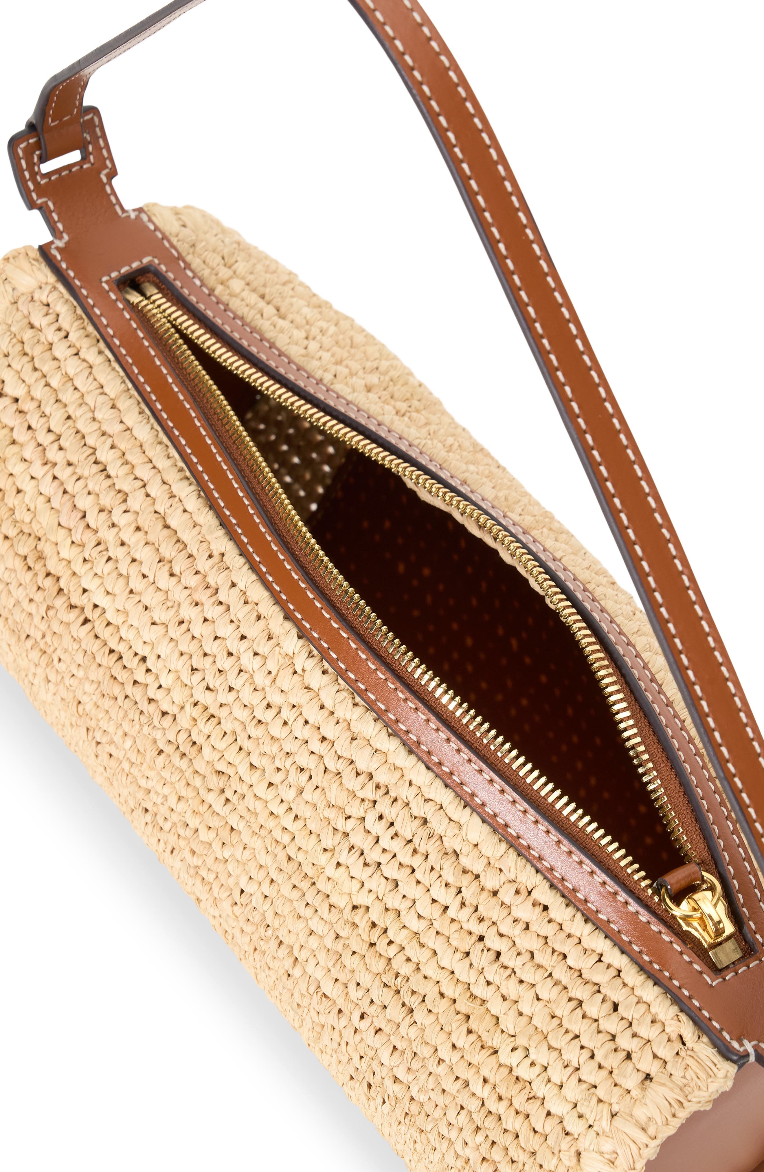 STAUD Mini Taru Raffia Shoulder Bag in Natural/Tan at Nordstrom - 5