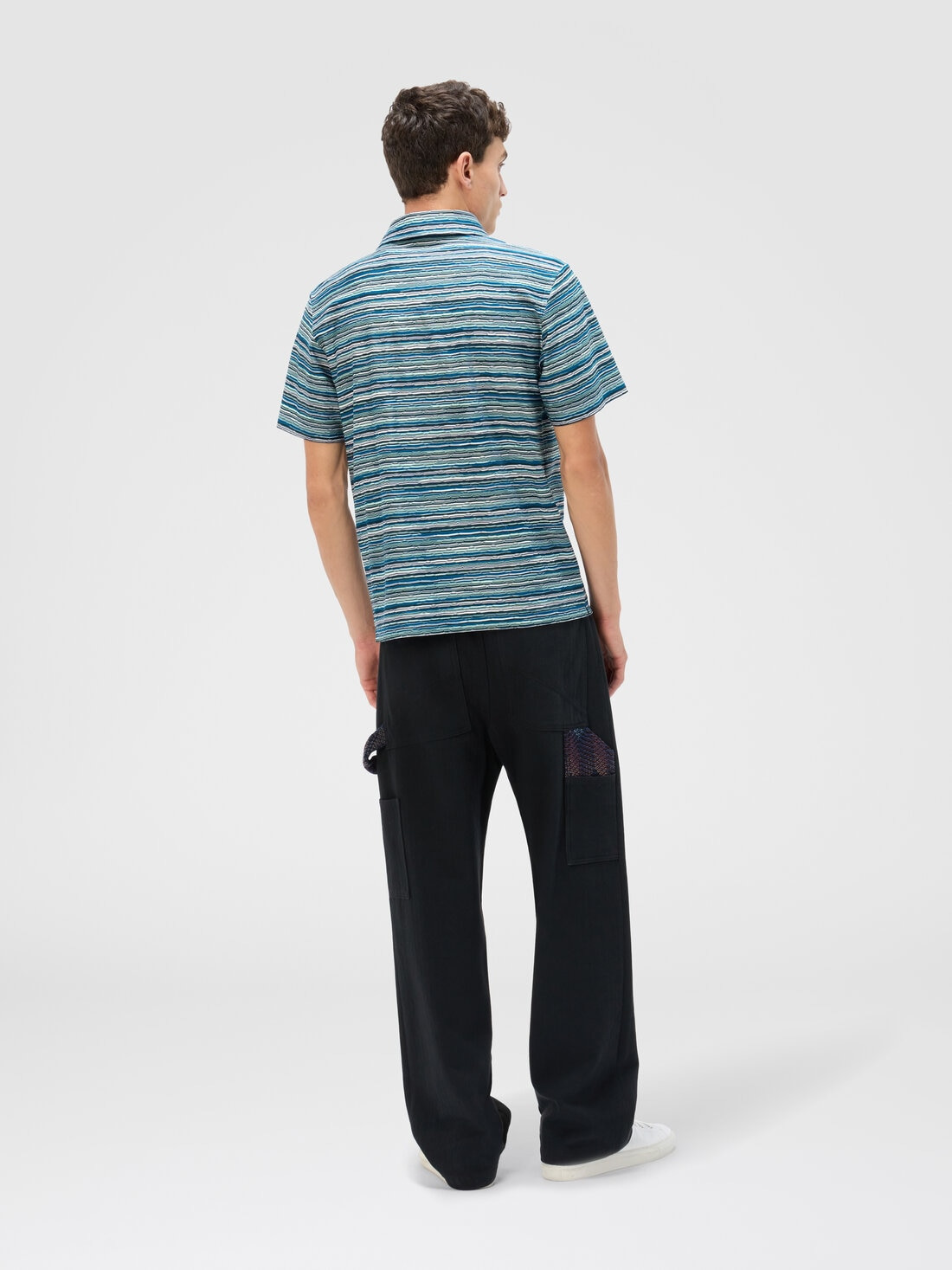 Short Sleeve Polo in Flame Jersey - 3
