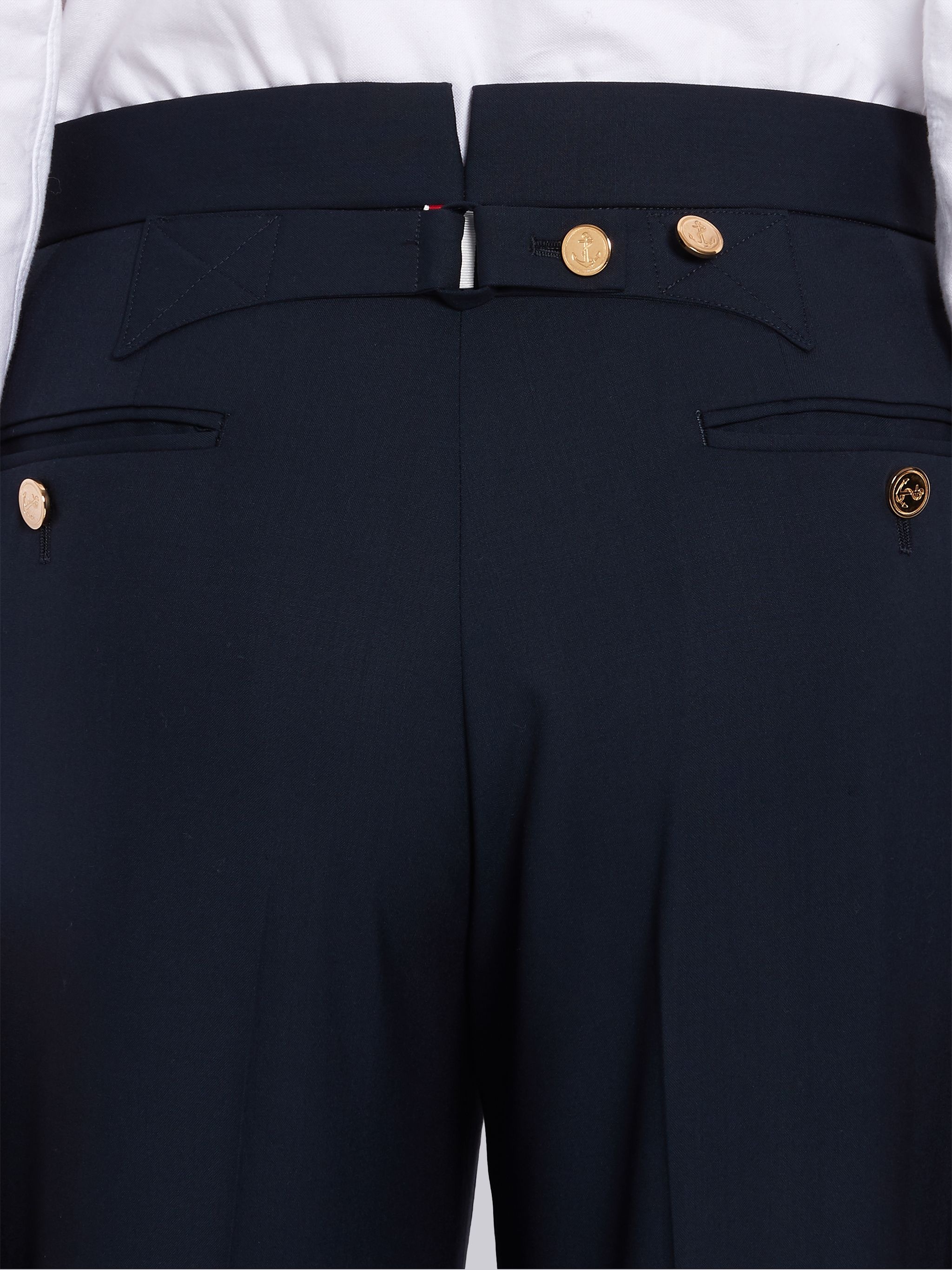 Navy Super 120s Twill Mid-rise Slim Trouser - 6