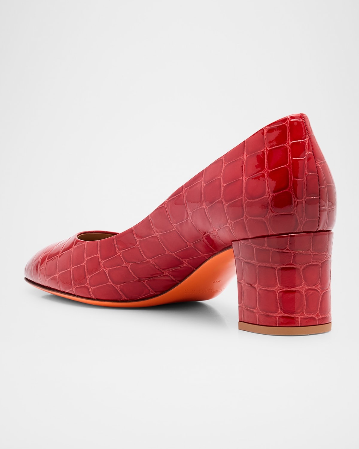 Fight Croc-Embossed Leather Pumps - 4