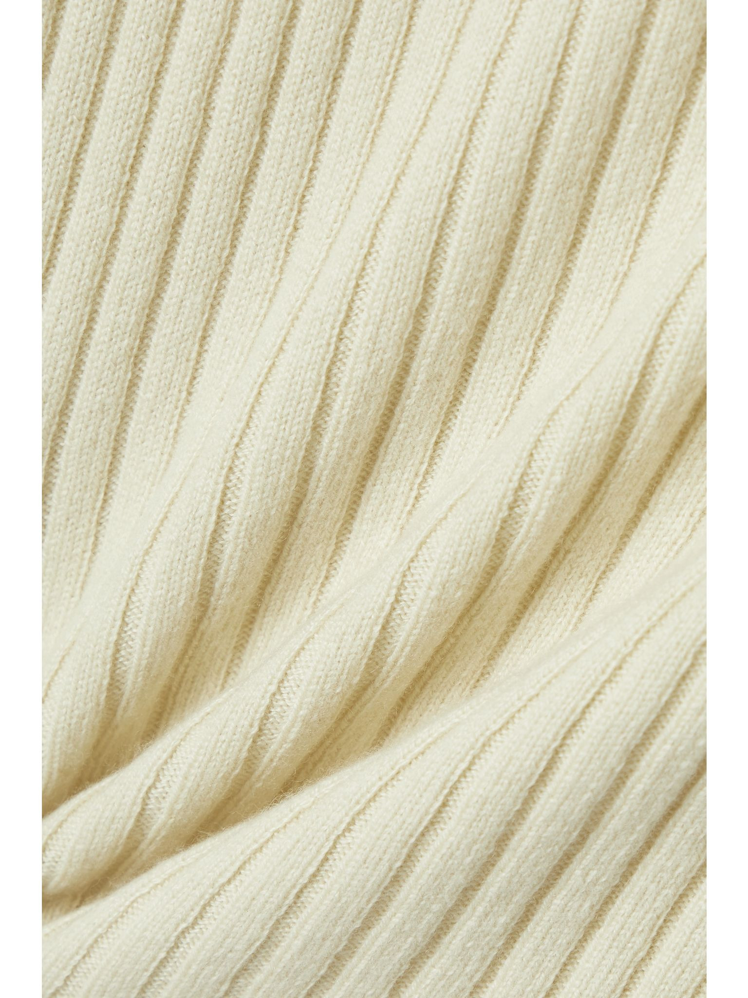 Ribbed cashmere sweater Cream - 5