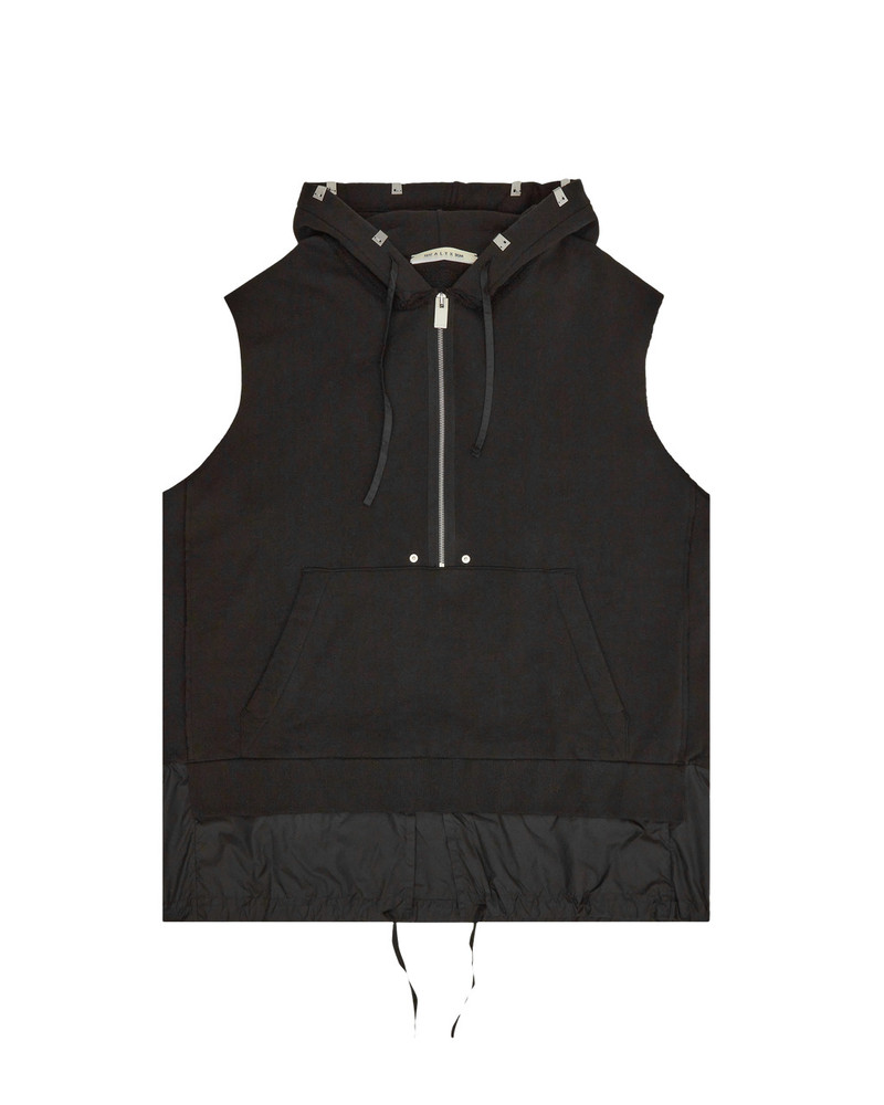 SLEEVELESS TREATED HOODIE 1