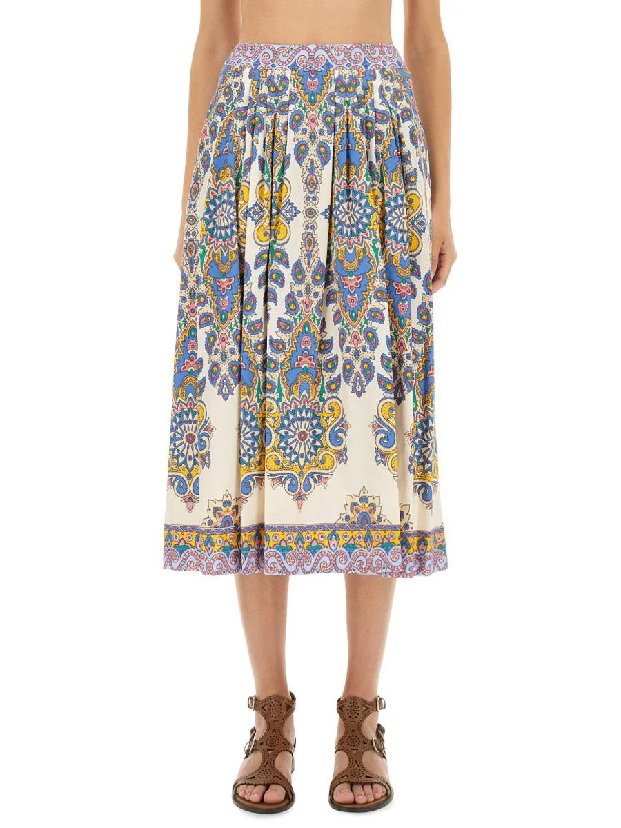 Etro Paisley Print Midi Skirt - 1