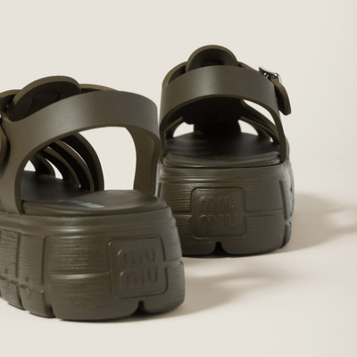 Miu Miu EVA platform cage sandals outlook