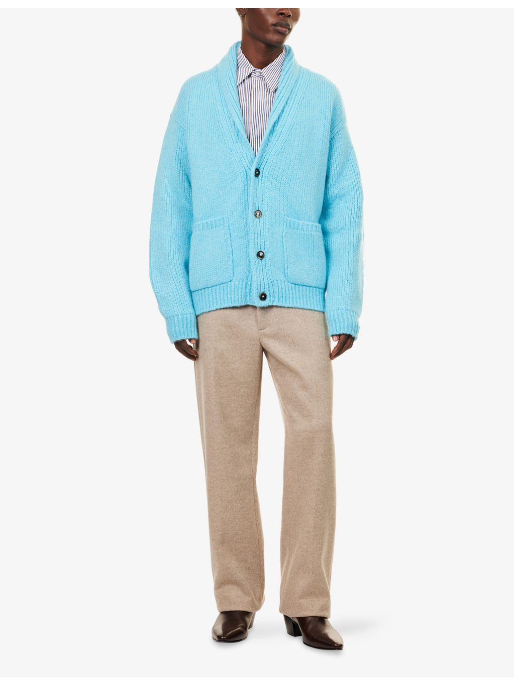 Shawl-Collar Regular-Fit Cashmere Cardigan - 2