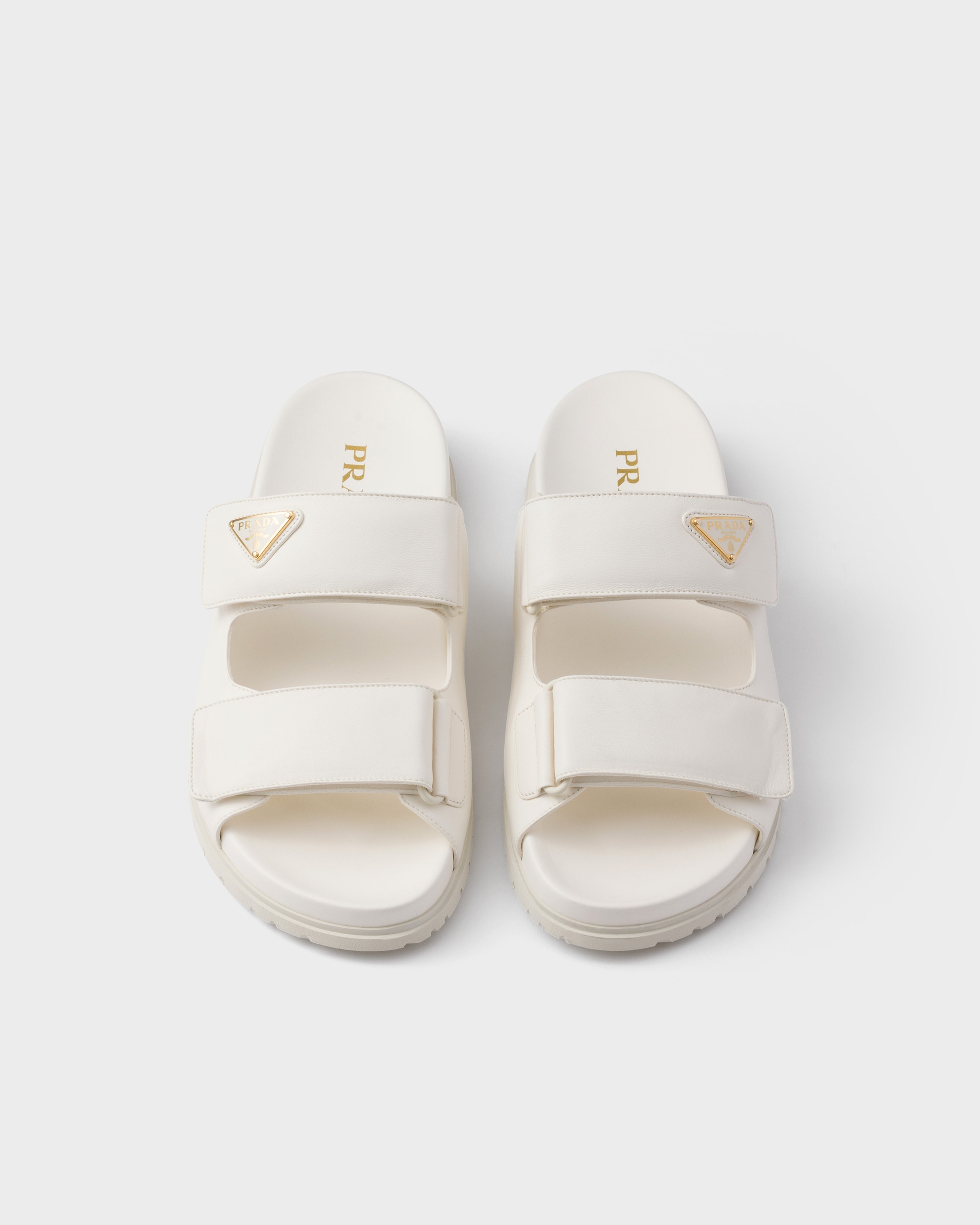 Nappa leather slides - 3