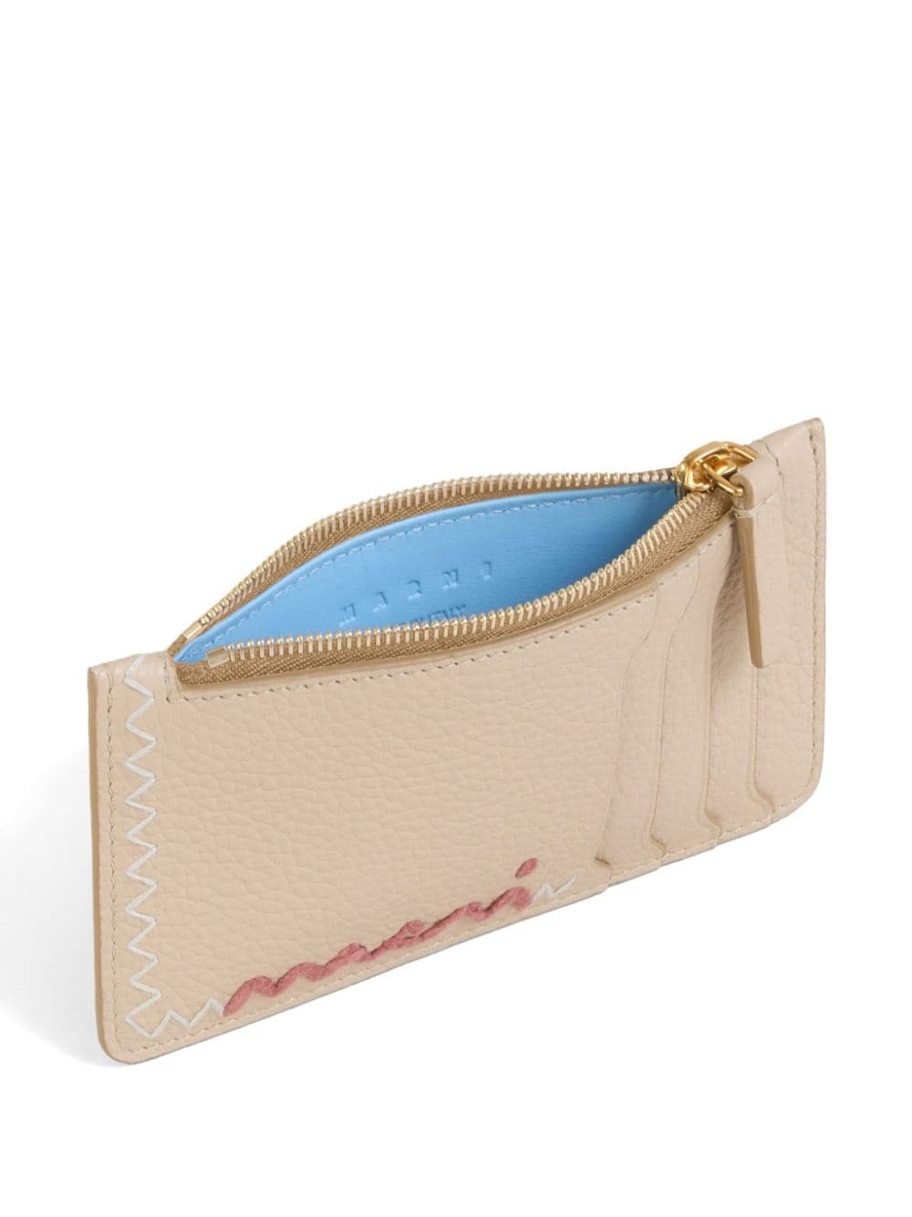 logo-embroidered wallet - 3