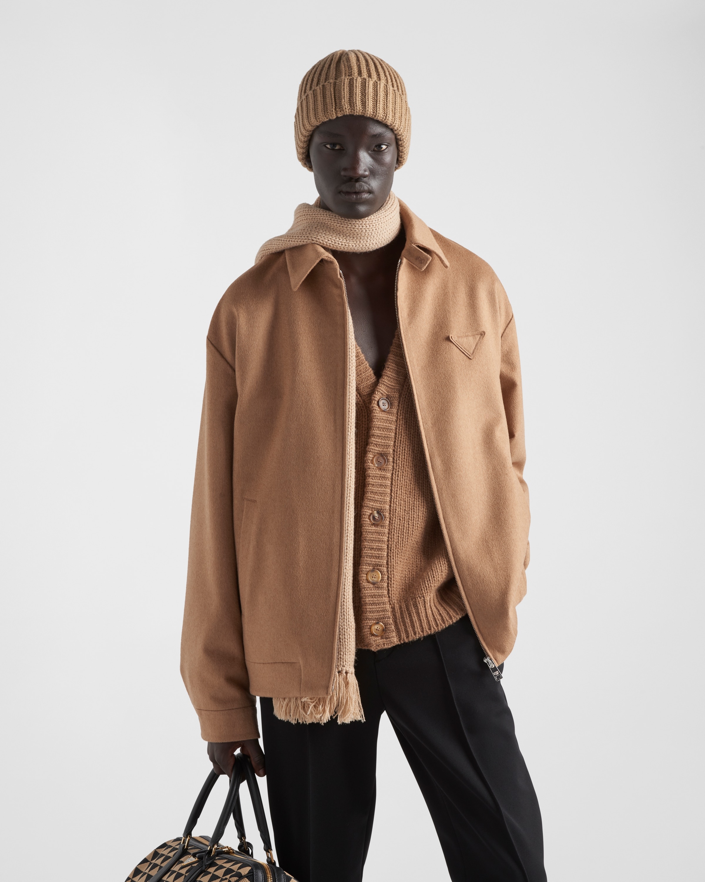 Prada Camel hair blouson jacket | REVERSIBLE