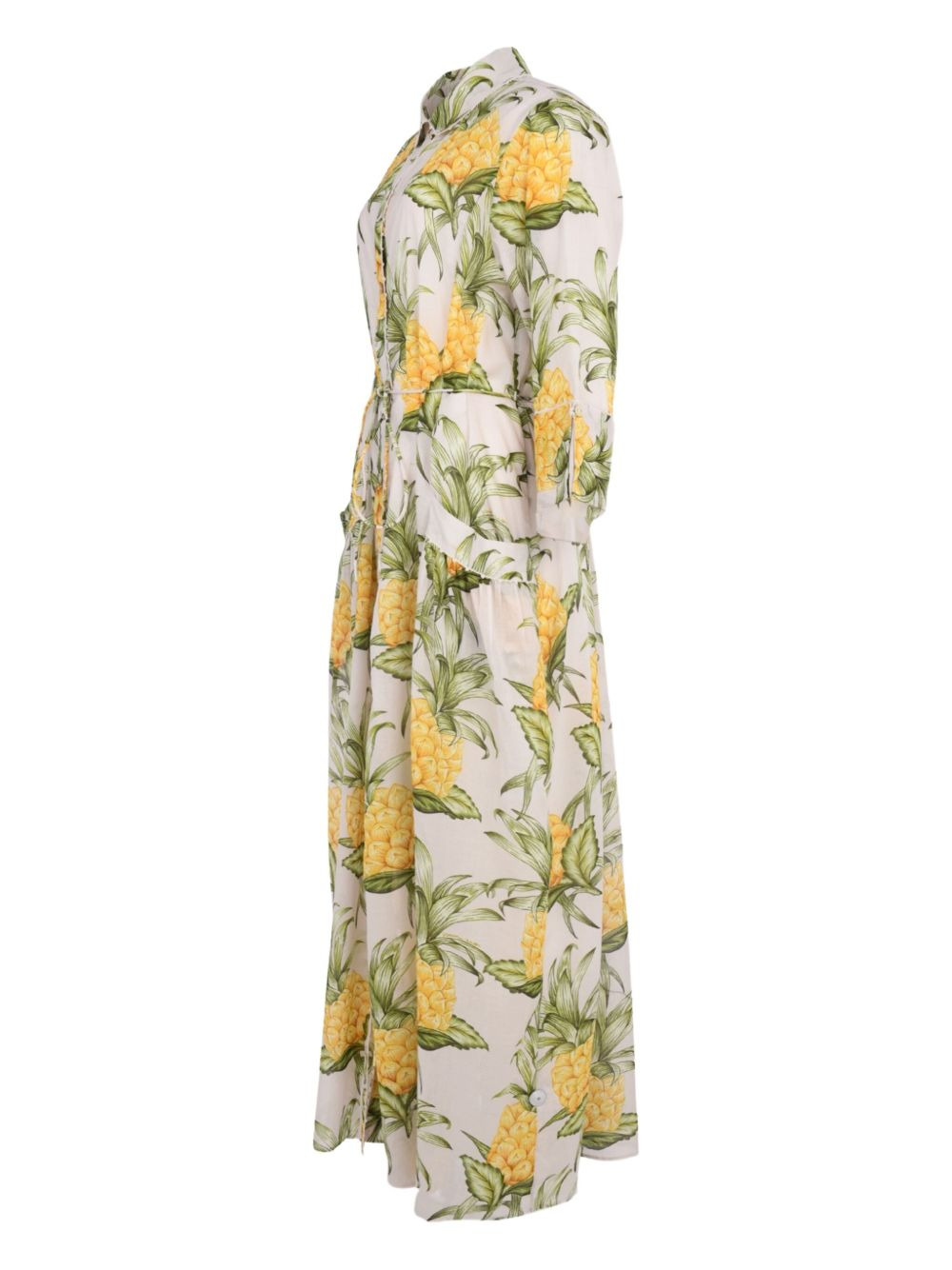 pineapple-print belted dress - 2