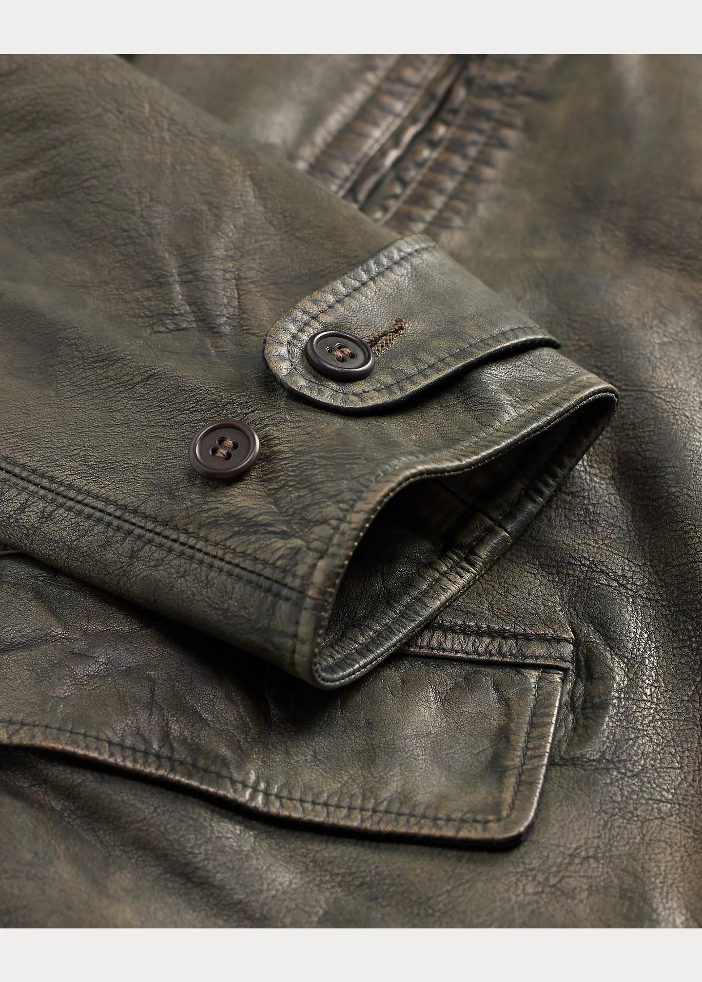 Indigo Leather Car Coat - 4