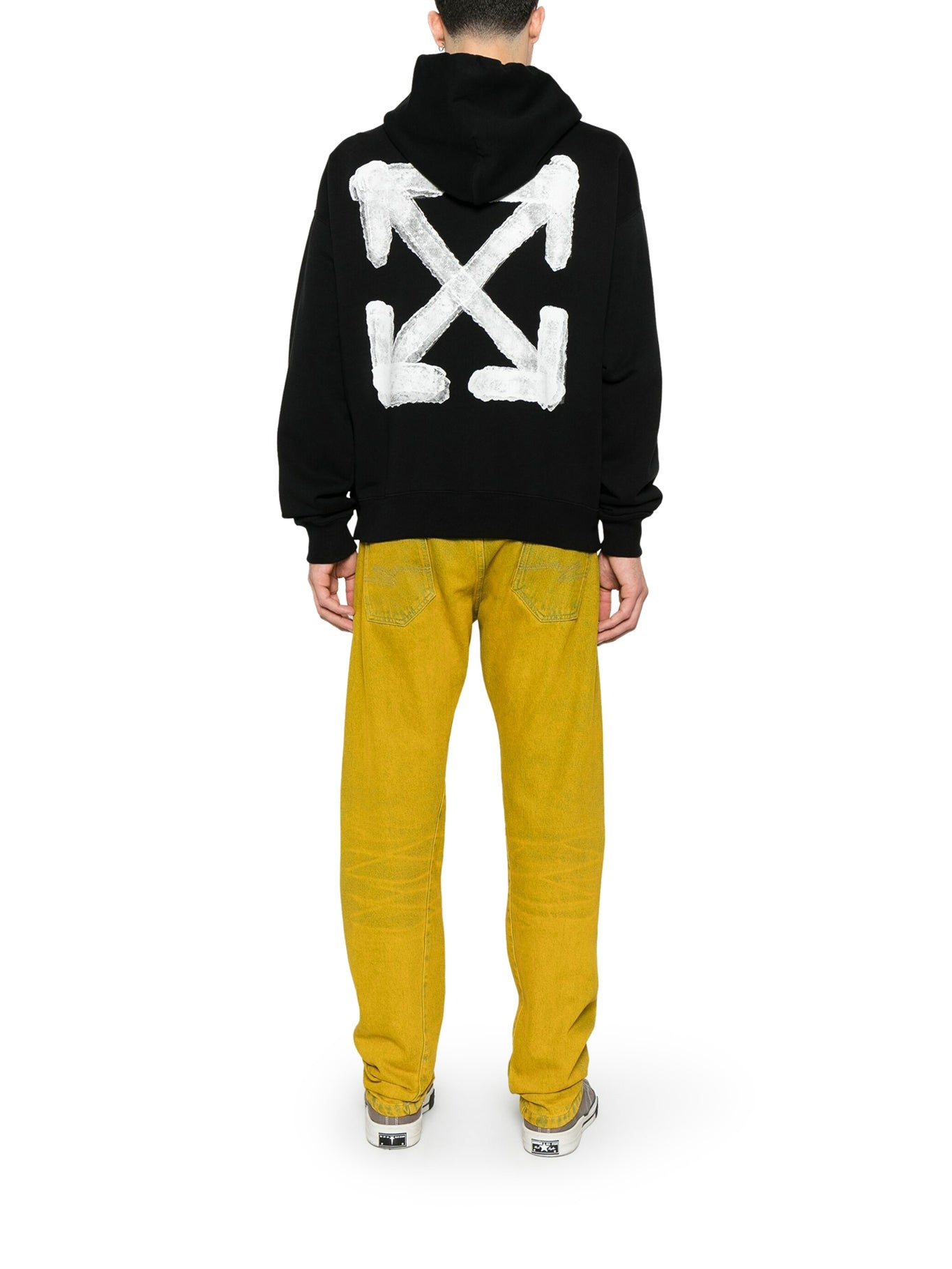 パーカー・フーディ Off-White (SPRAY ARROW SKATE HOODIE BLACK - WHITE) OFF-WHITE Paint Script Arrows Skate Hoodie Black/White Men's