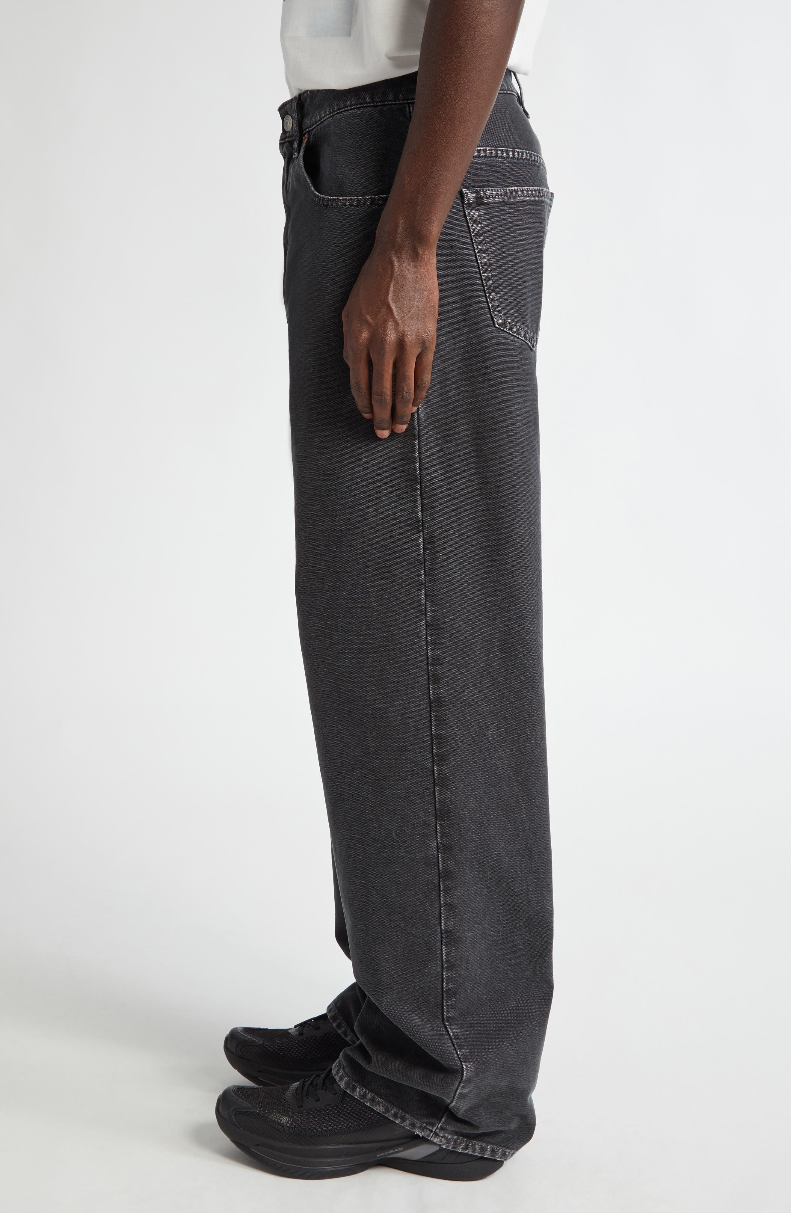 MM6 Maison Margiela 5-Pocket Straight Leg Jeans in Black at Nordstrom - 4