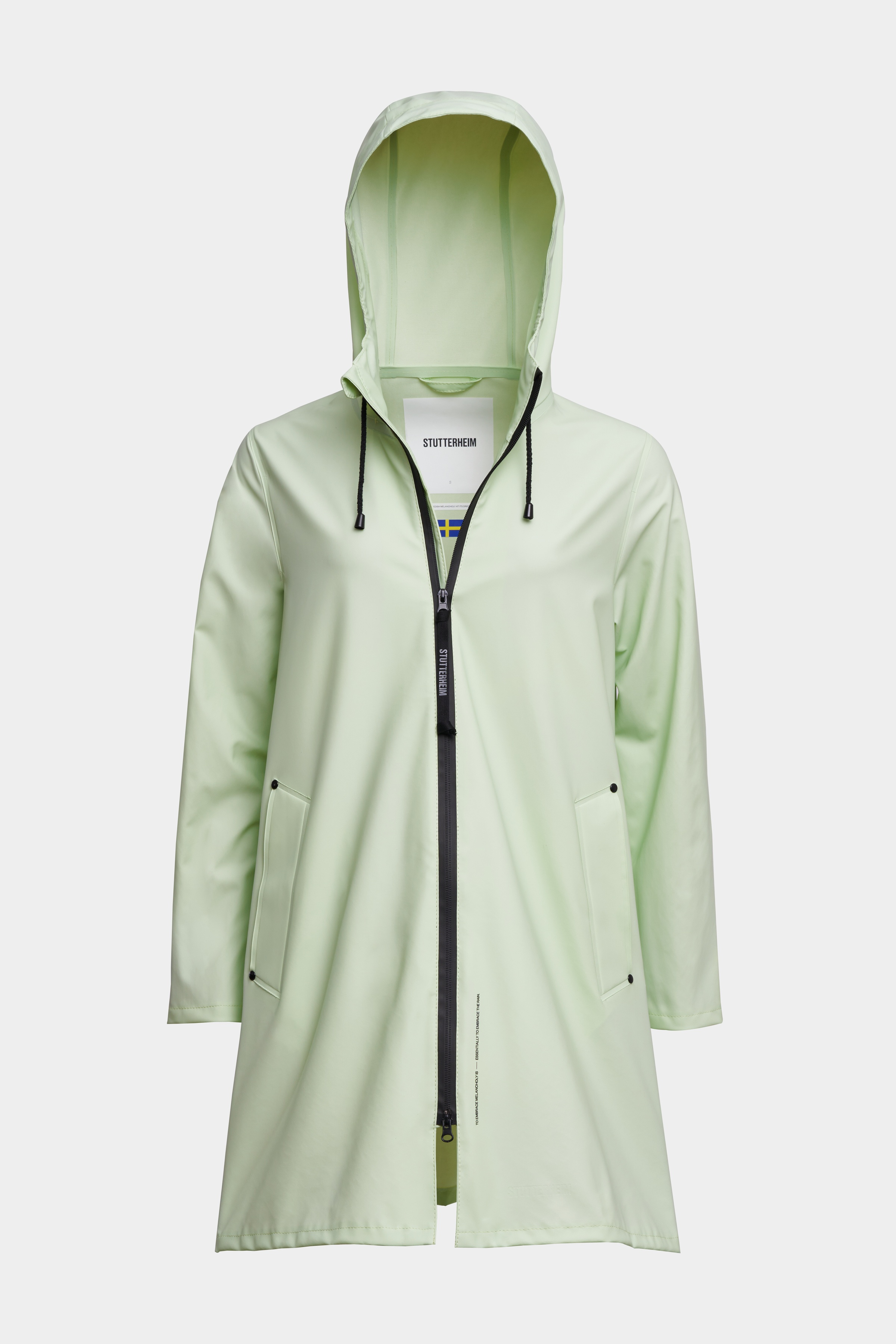 Mosebacke Lightweight Zip Raincoat Seafoam Green - 1
