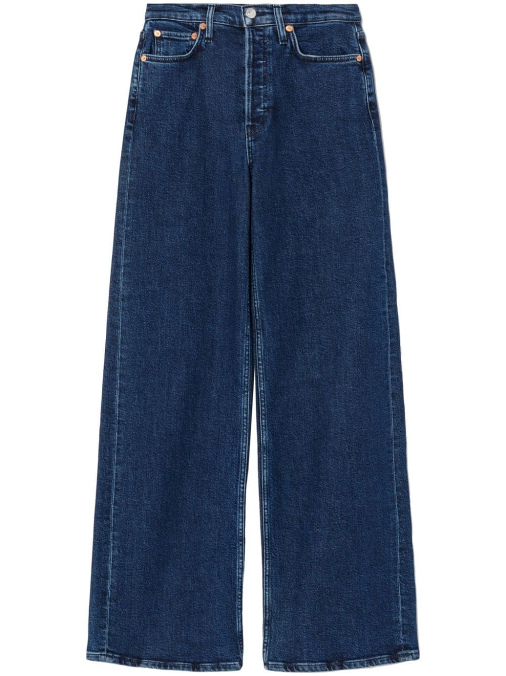 high-rise wide-leg jeans - 1