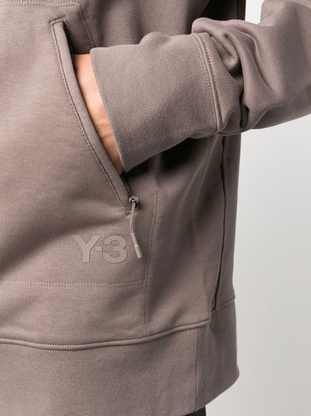 zip-up cotton hoodie - 5