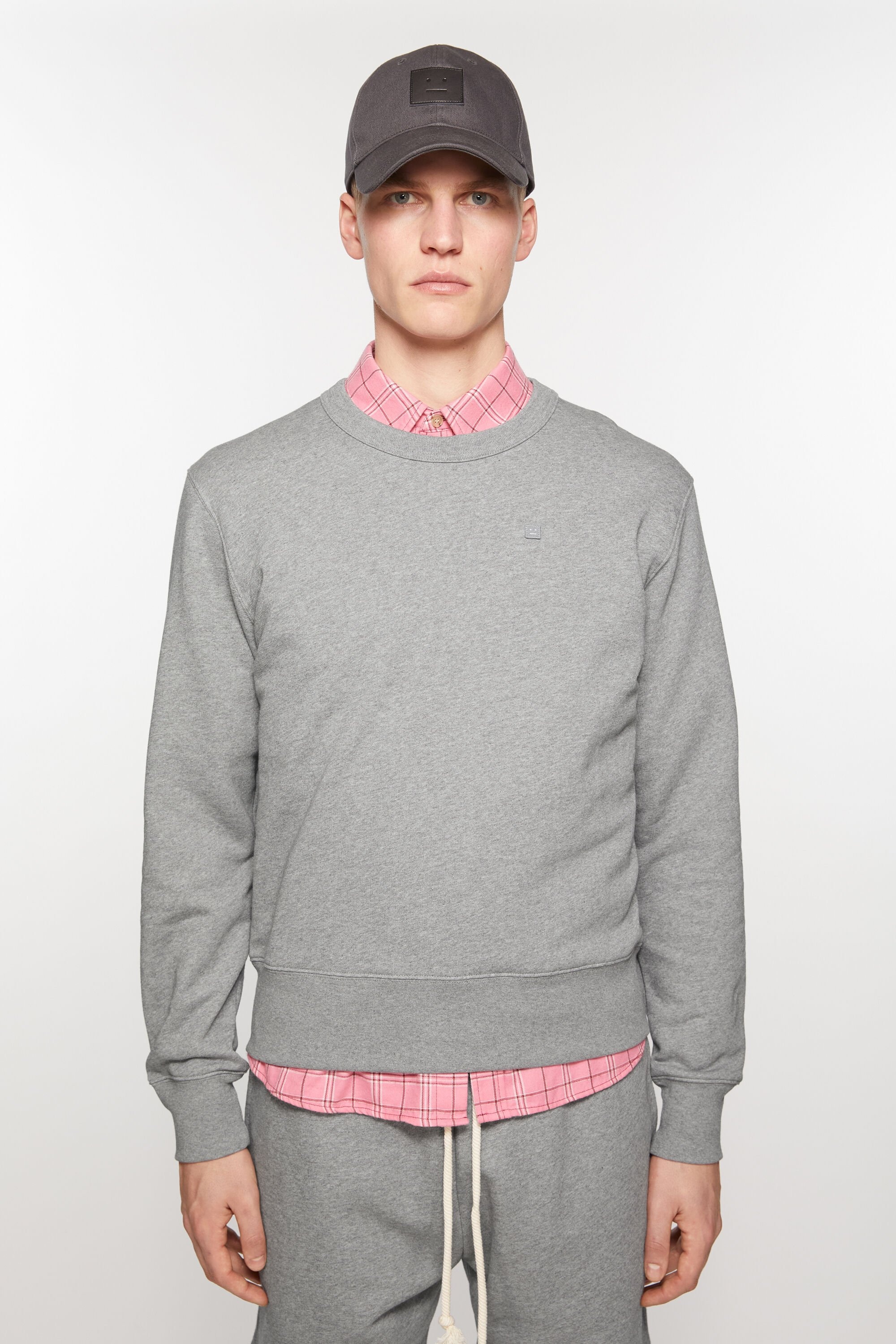 Crew neck sweater - Regular fit - Light Grey Melange - 2