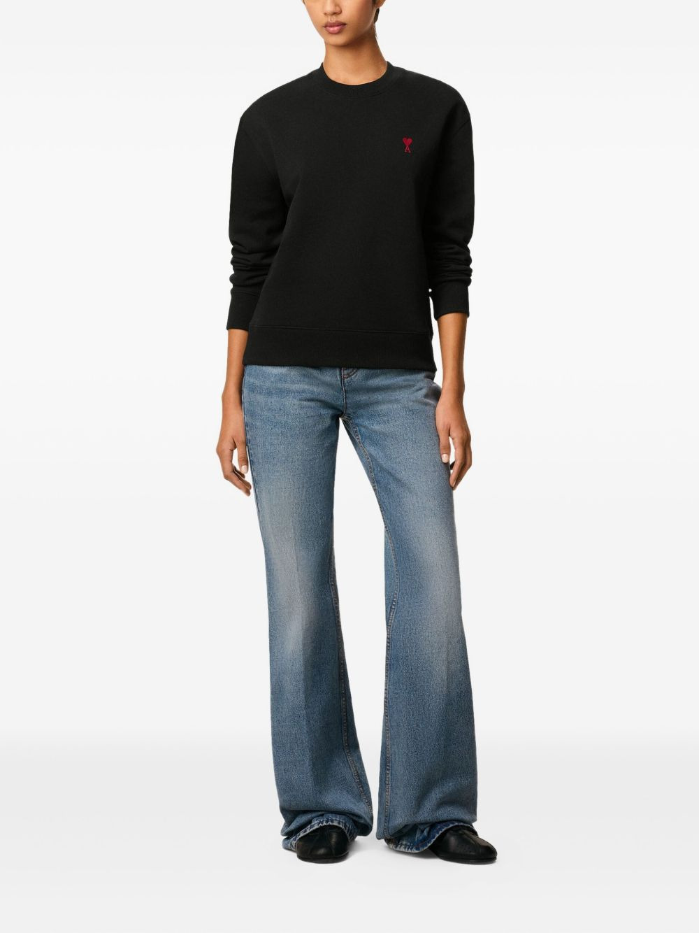logo-embroidered sweatshirt - 3