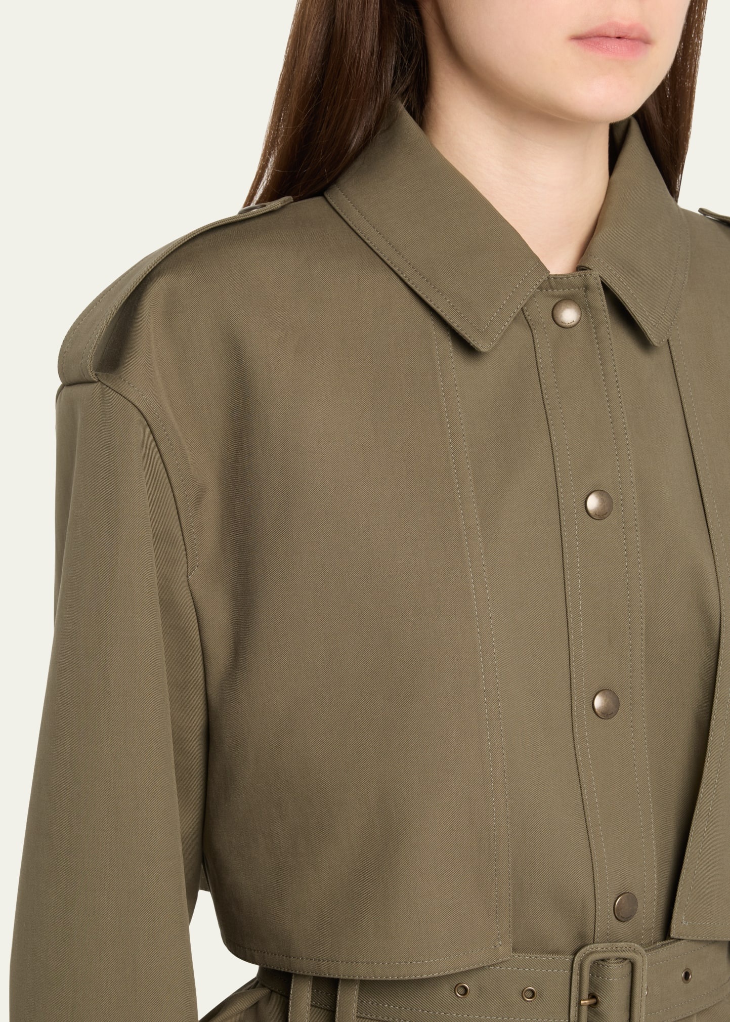 Ls Btn Dwn Belted Jacket - 4