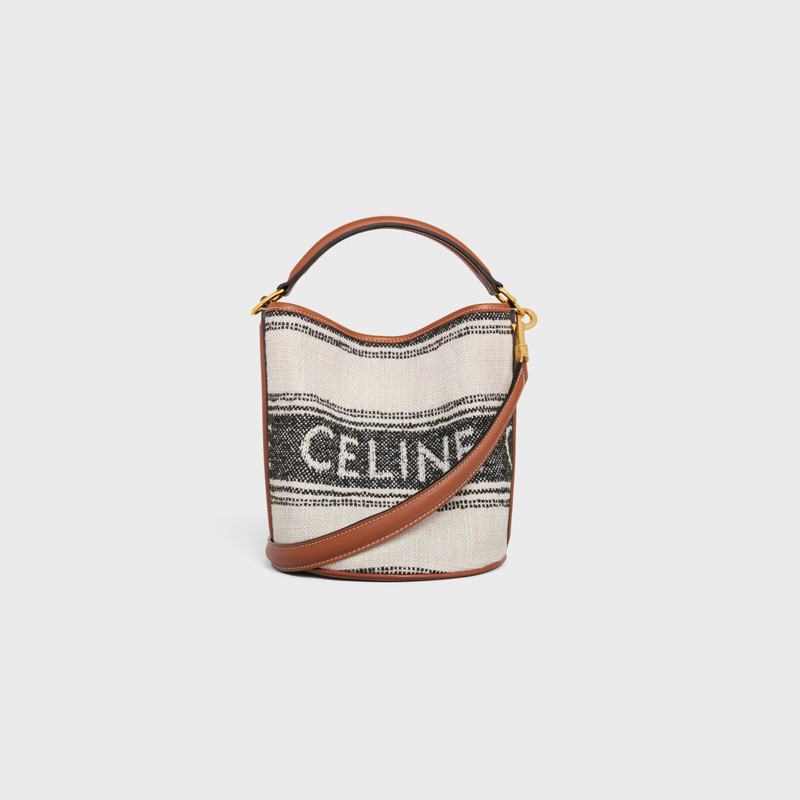 TEEN BUCKET 16 in STRIPED TEXTILE WITH CELINE JACQUARD 3
