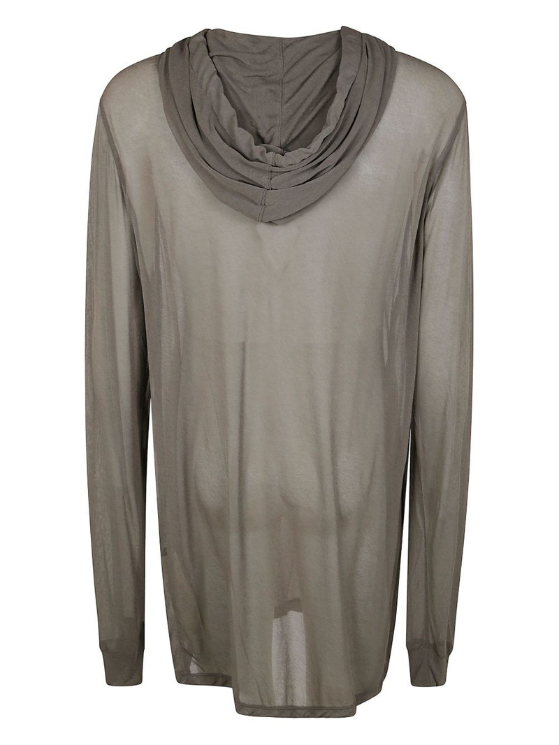 Rick Owens semi-sheer hoodie outlook