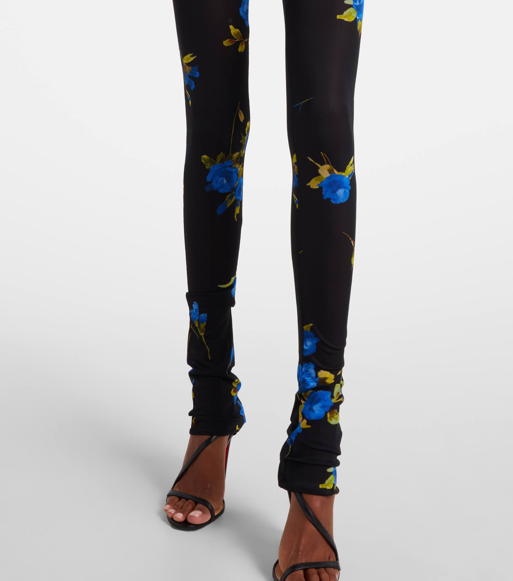 Floral jersey leggings - 5