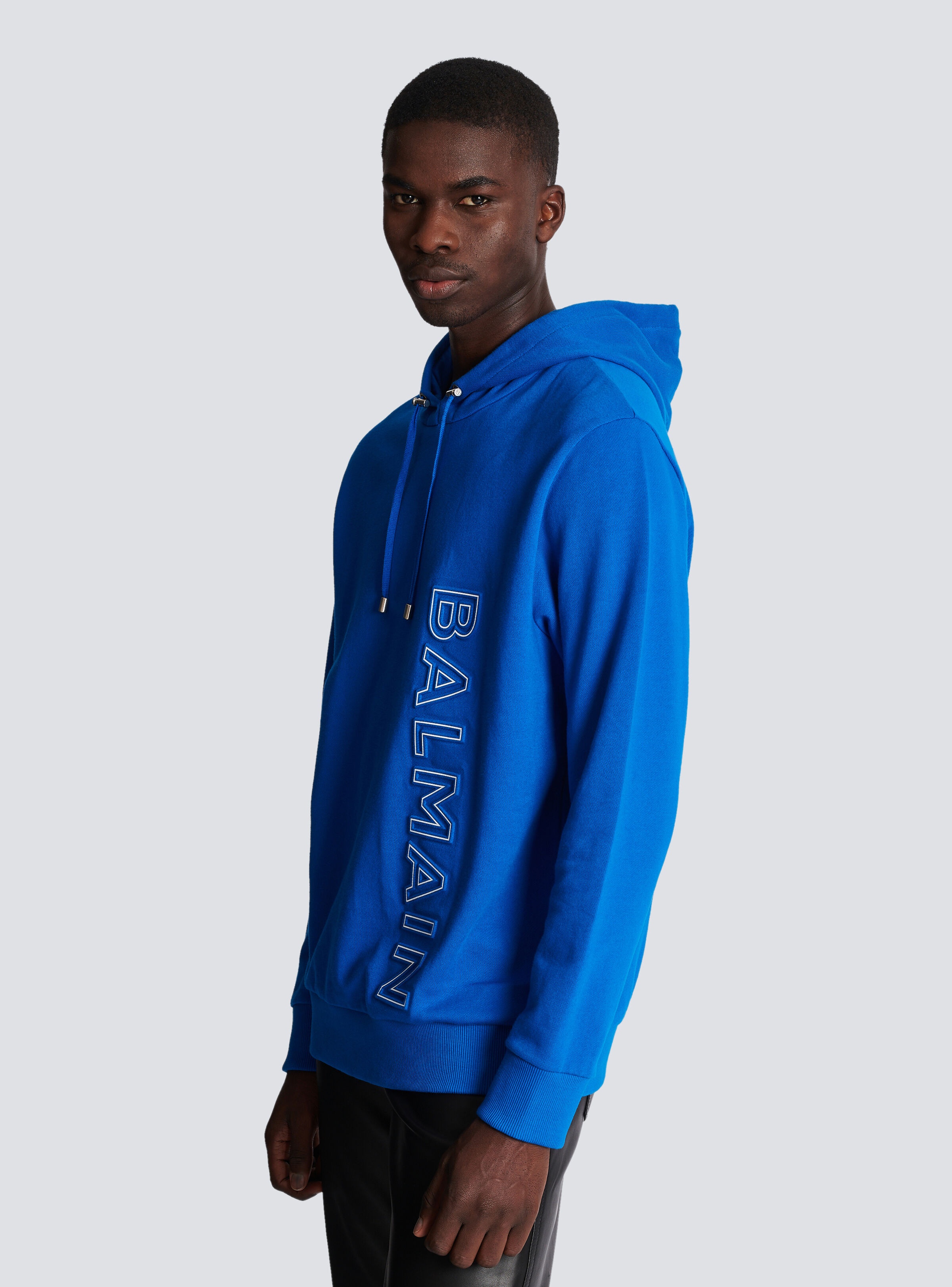 Embossed Balmain hooded sweatshirt - 6