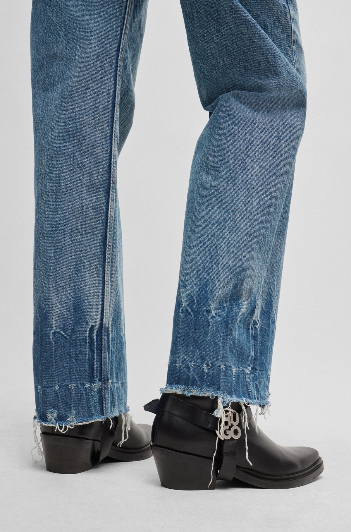 RELAXED-FIT JEANS IN BLUE TINTED DENIM - 5