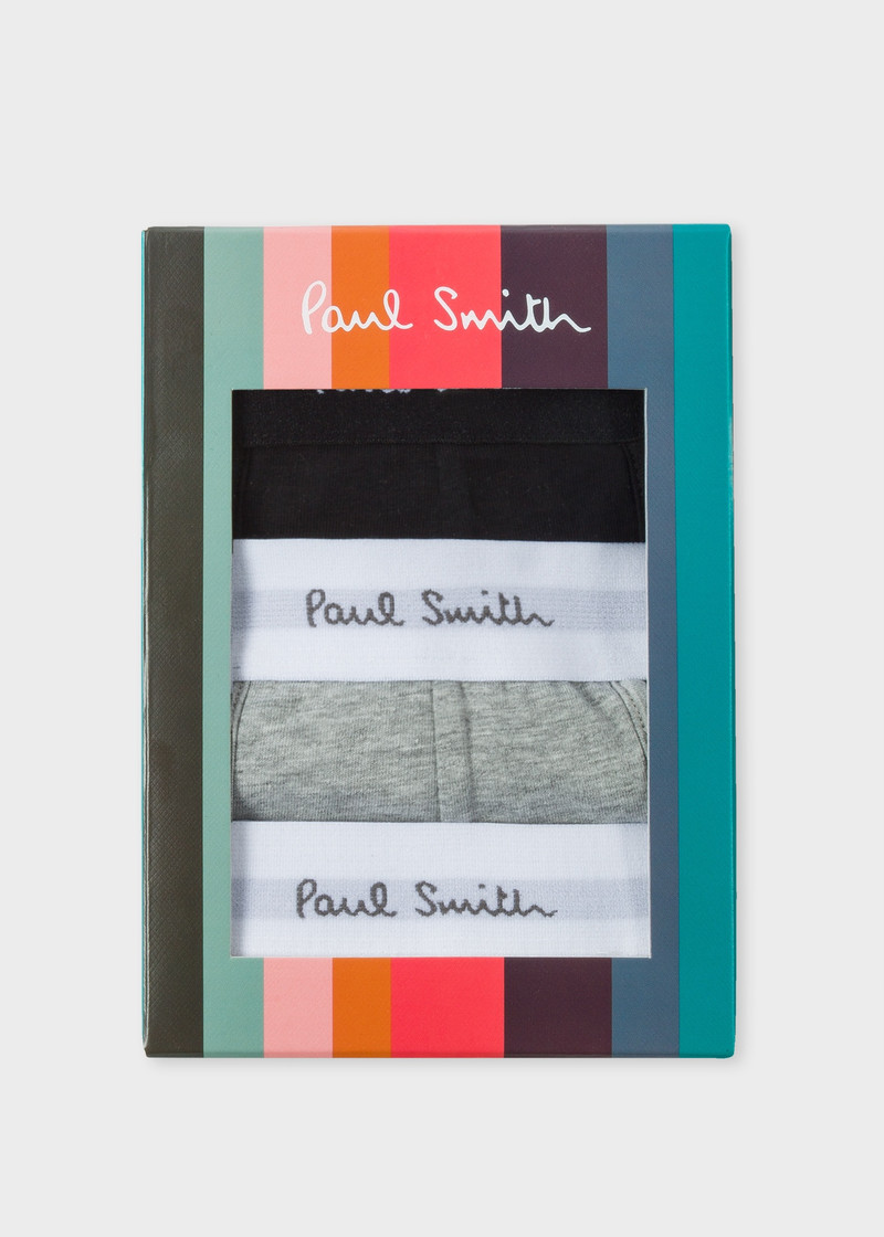 Paul Smith Classic Tri-Colour Organic-Cotton Boxer Briefs Three Pack outlook