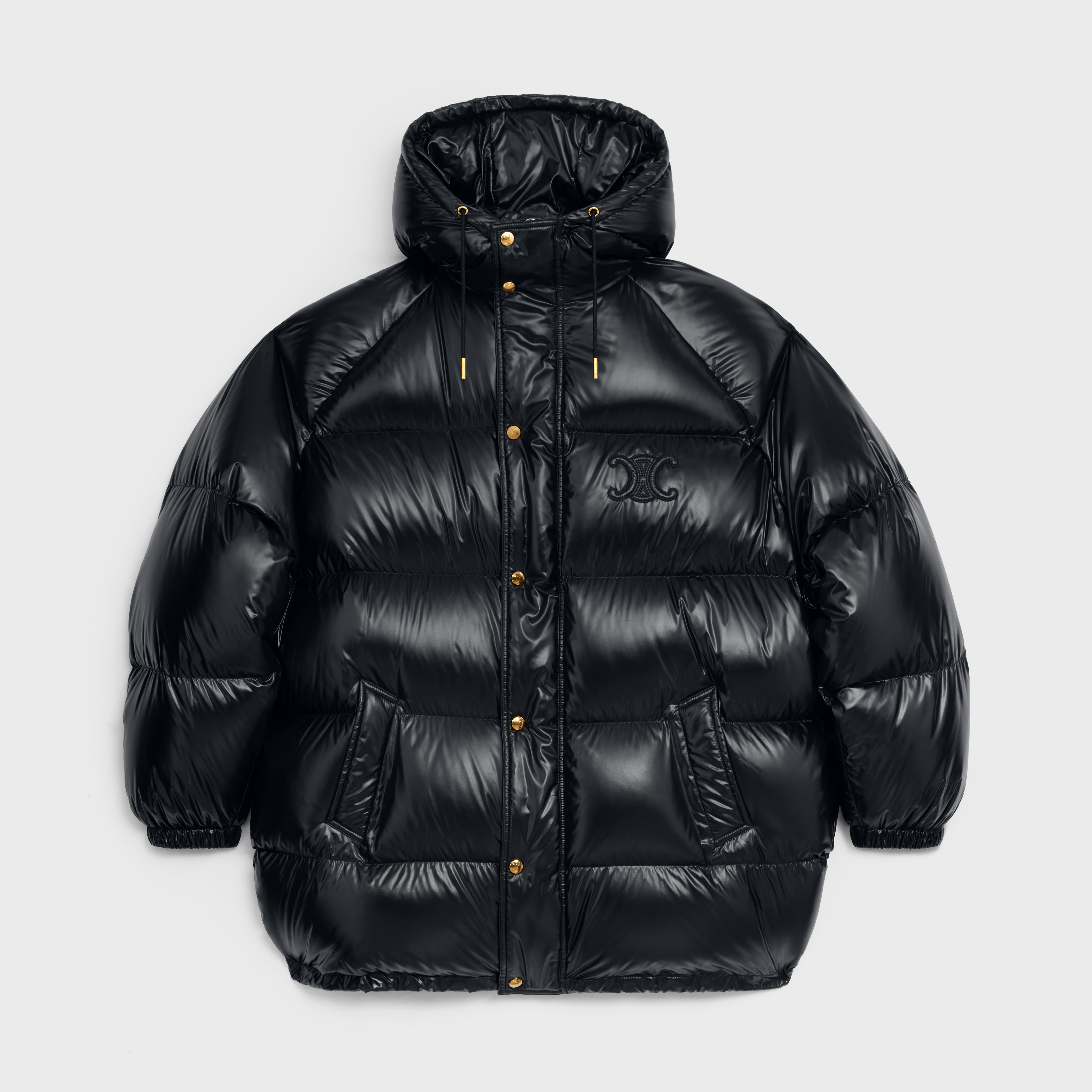 CELINE Triomphe down jacket in lightweight Nylon | REVERSIBLE