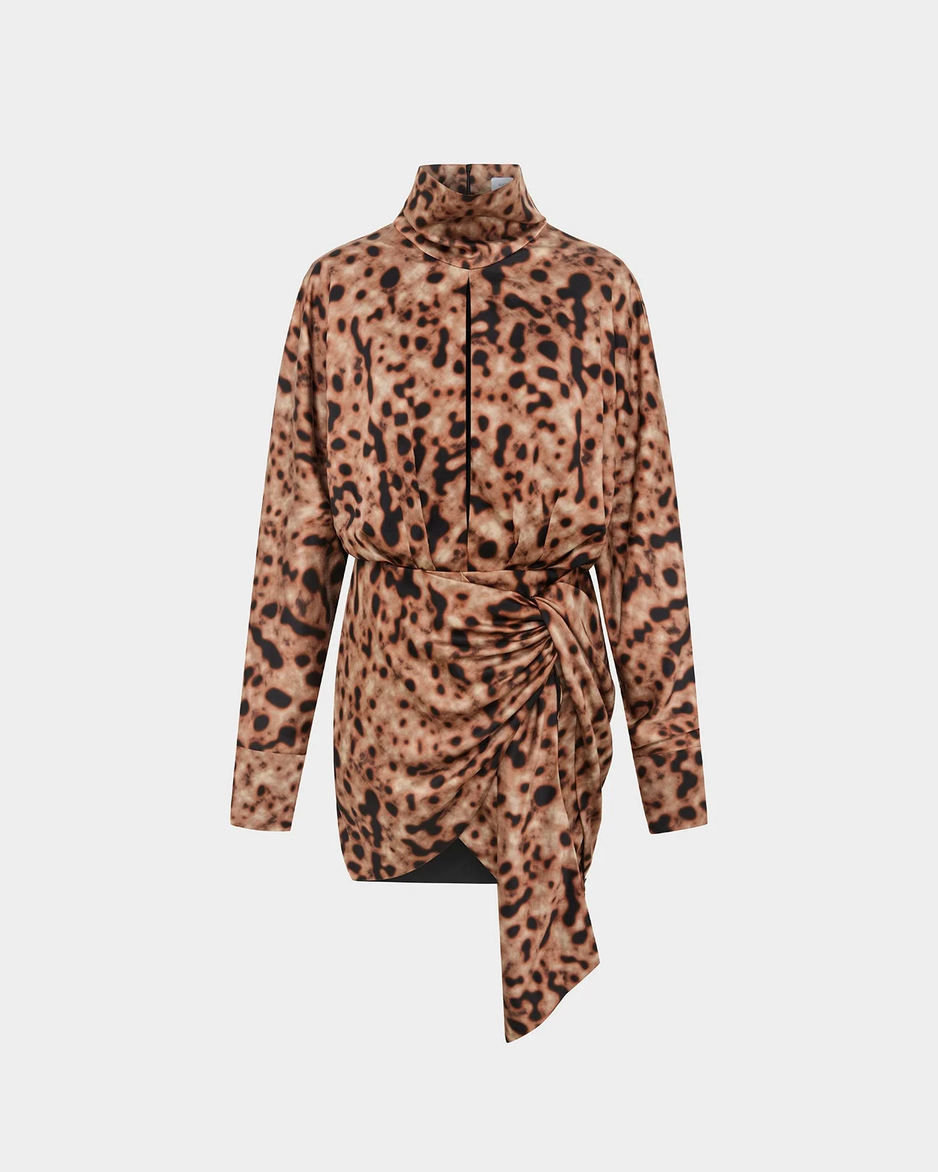 ZAMBRA MINI DRESS IN PRINTED SILK - 1