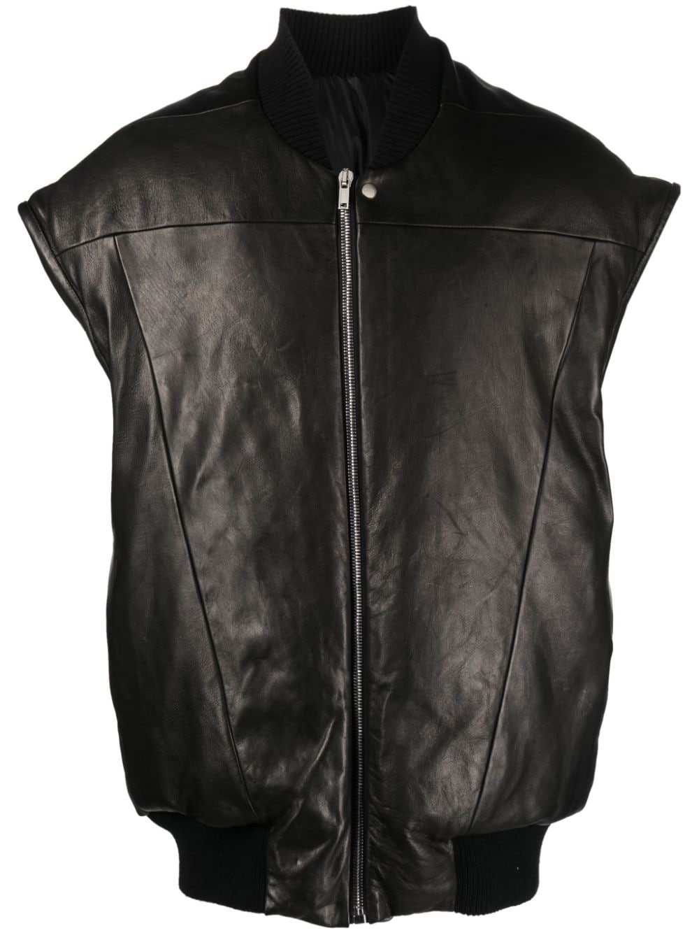 Jumbo Flight padded leather gilet - 1