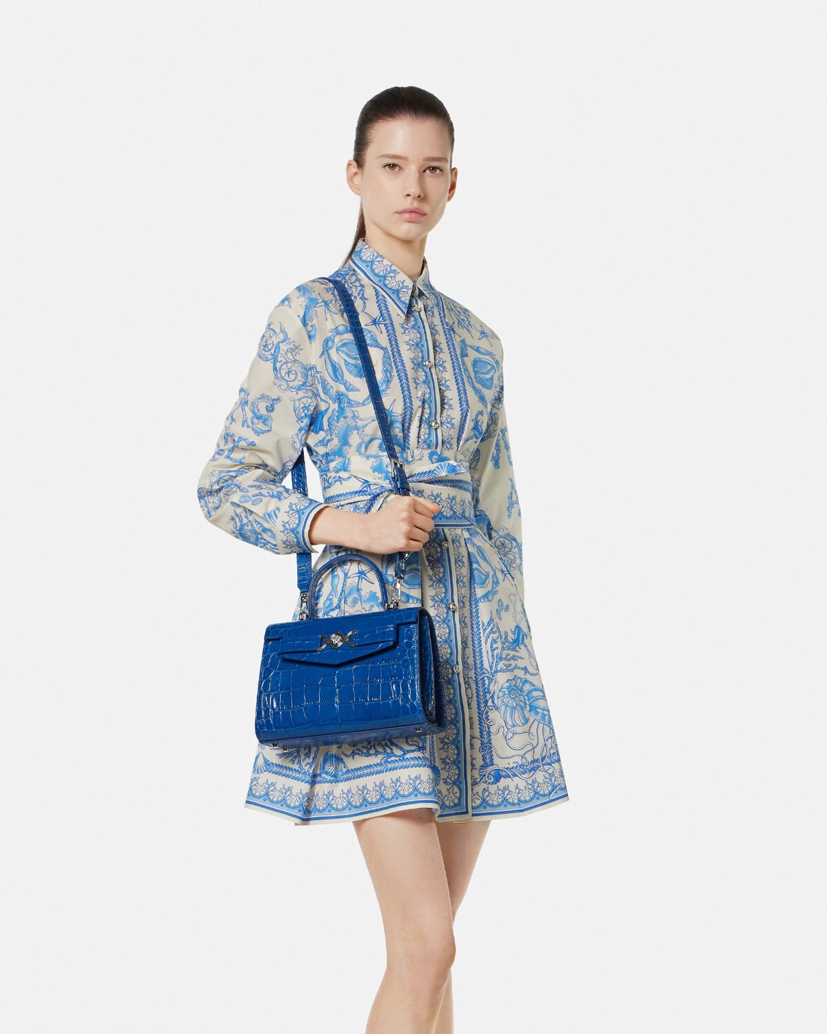 Croc-Effect Medusa '95 Handbag - 4