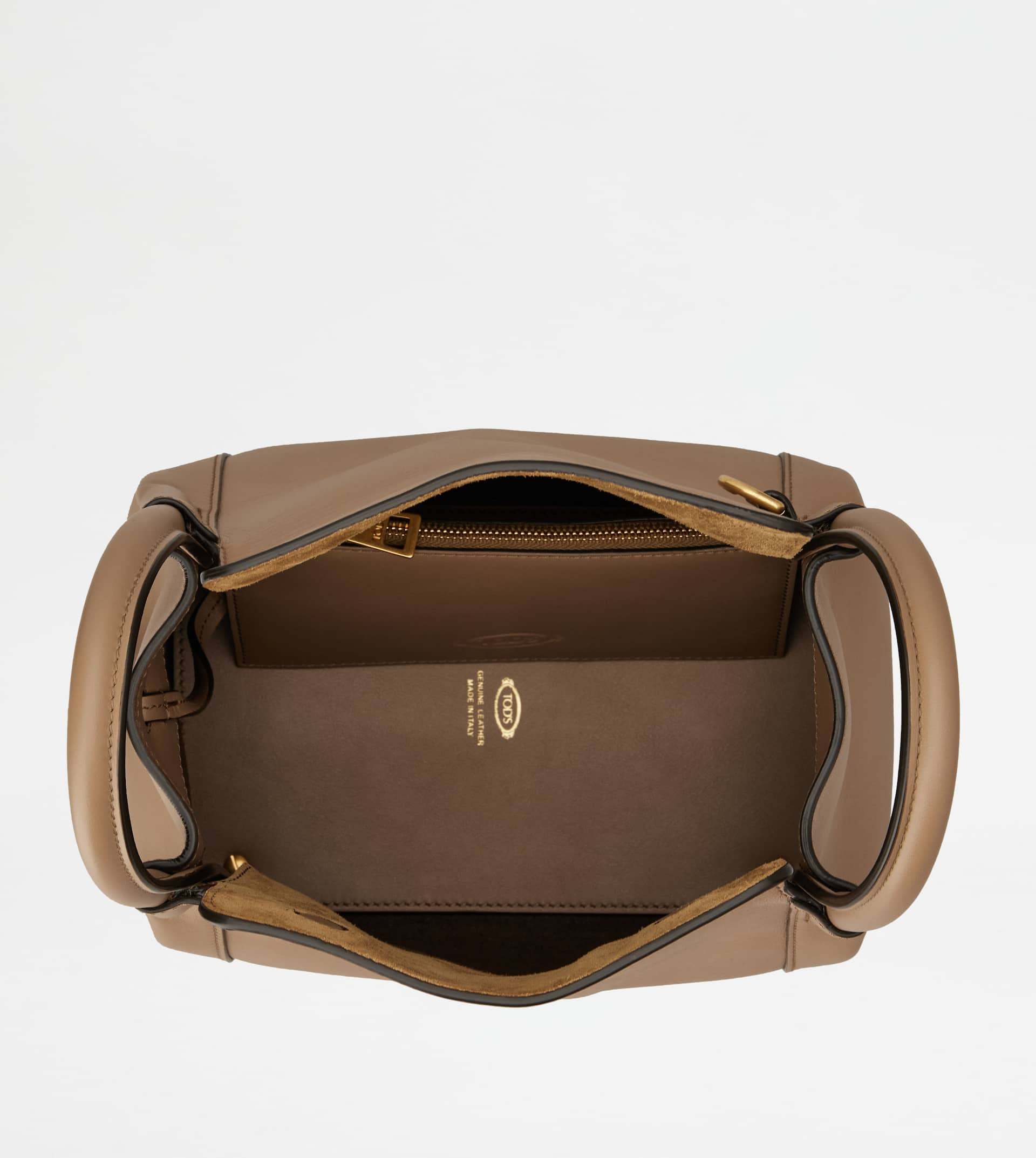 SATCHEL IN LEATHER MINI - BEIGE - 6