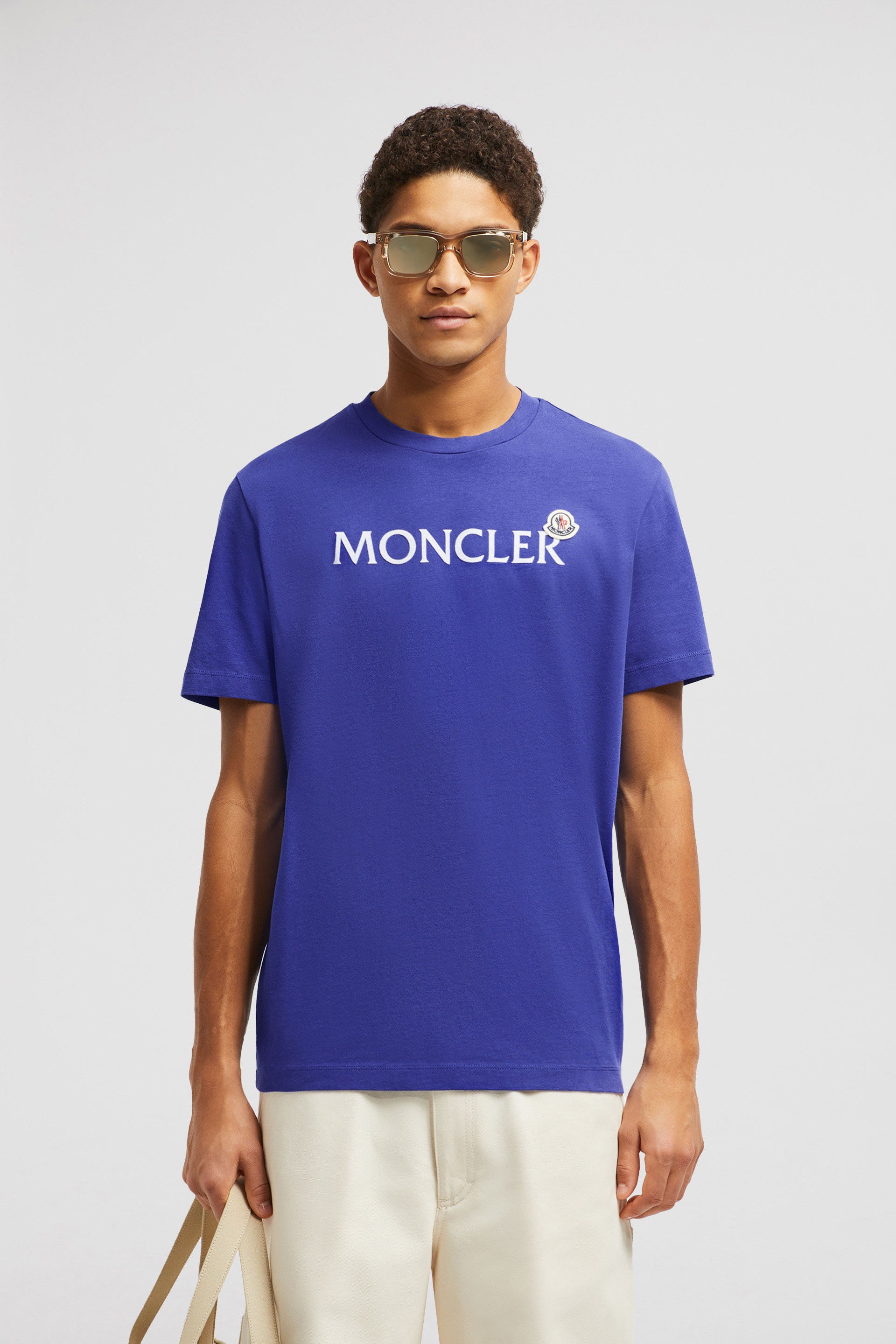 Flocked Logo Cotton T-Shirt - 2