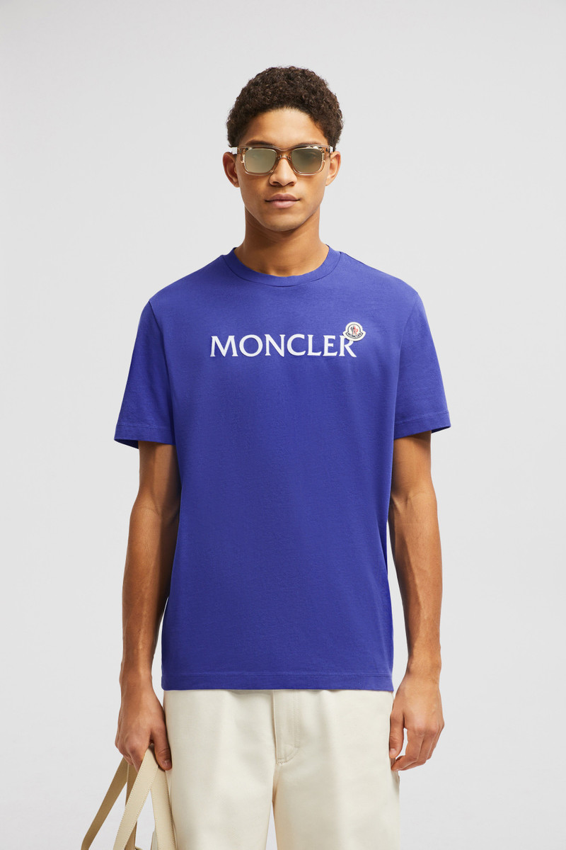 Moncler Flocked Logo Cotton T-Shirt outlook