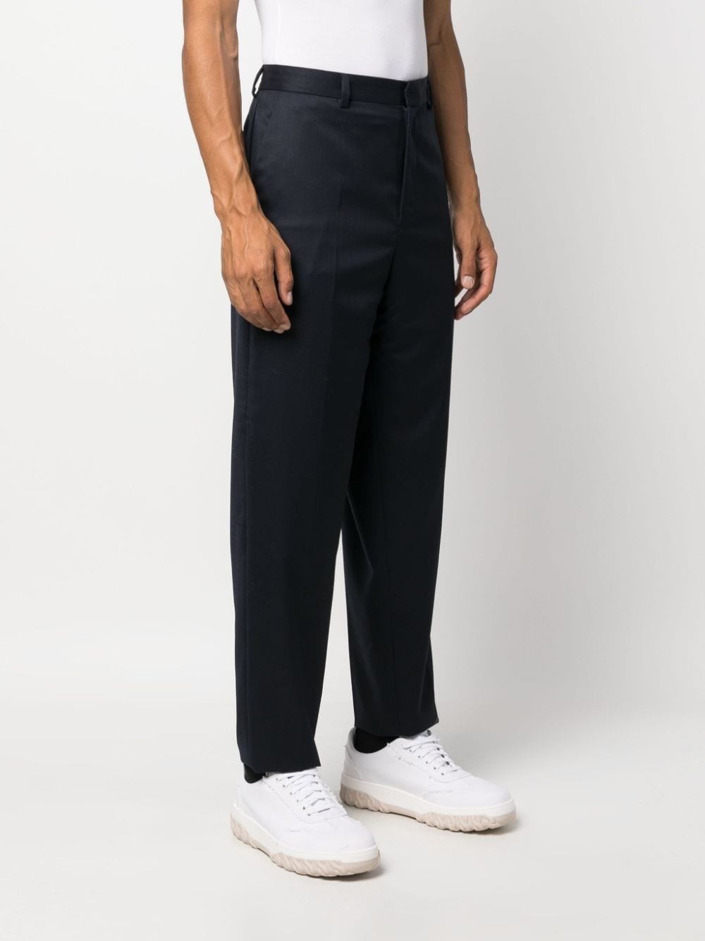 tapered wool trousers - 3