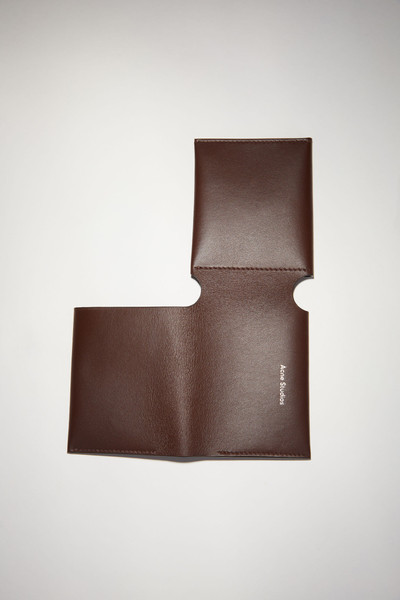 Acne Studios Trifold card wallet - Dark brown outlook