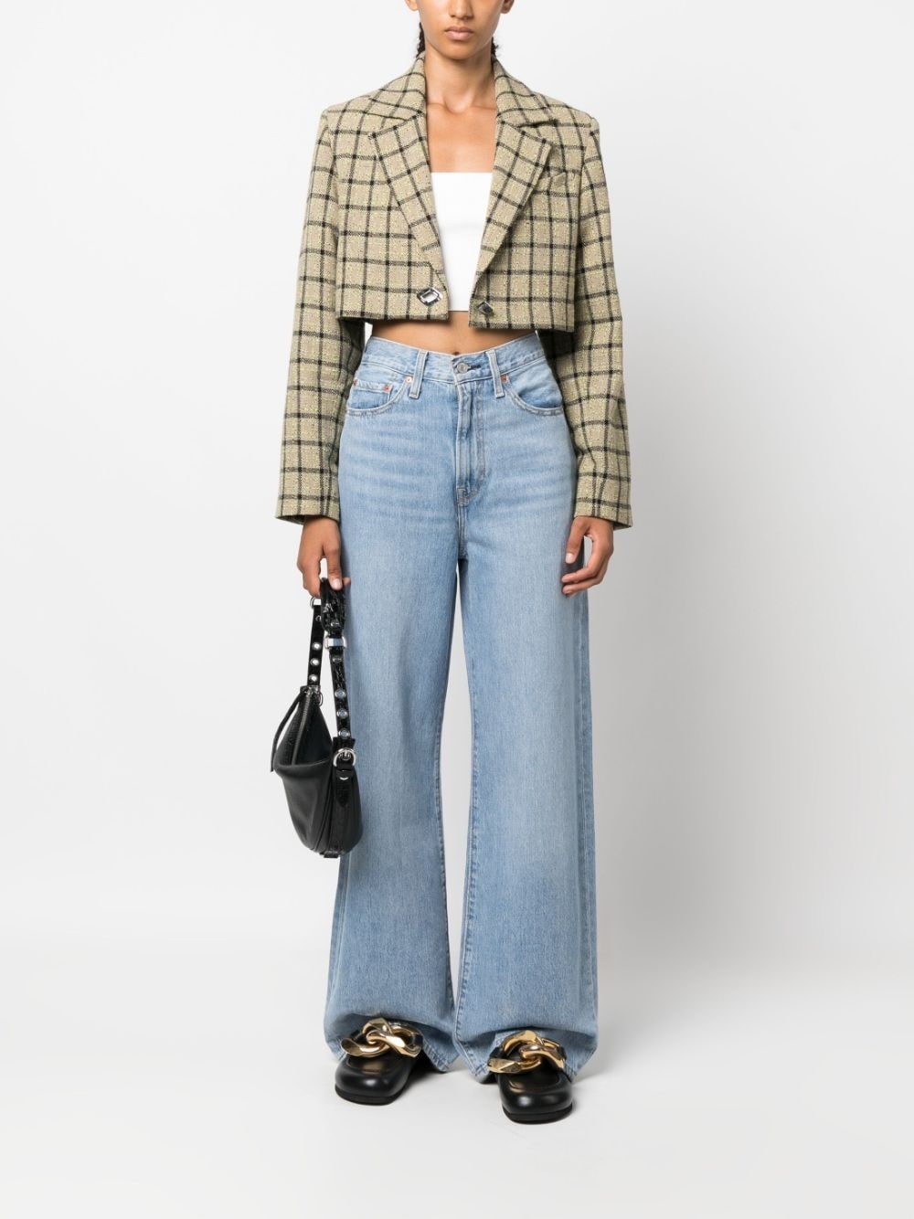 high-waisted wide-leg jeans - 2