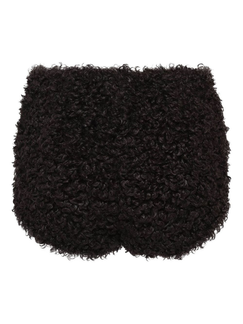 pushBUTTON faux-fur shorts outlook