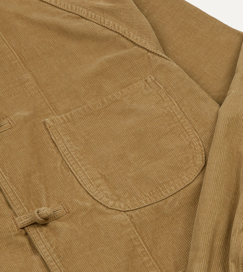 Sand Cotton Corduroy Artist Chore Jacket 5