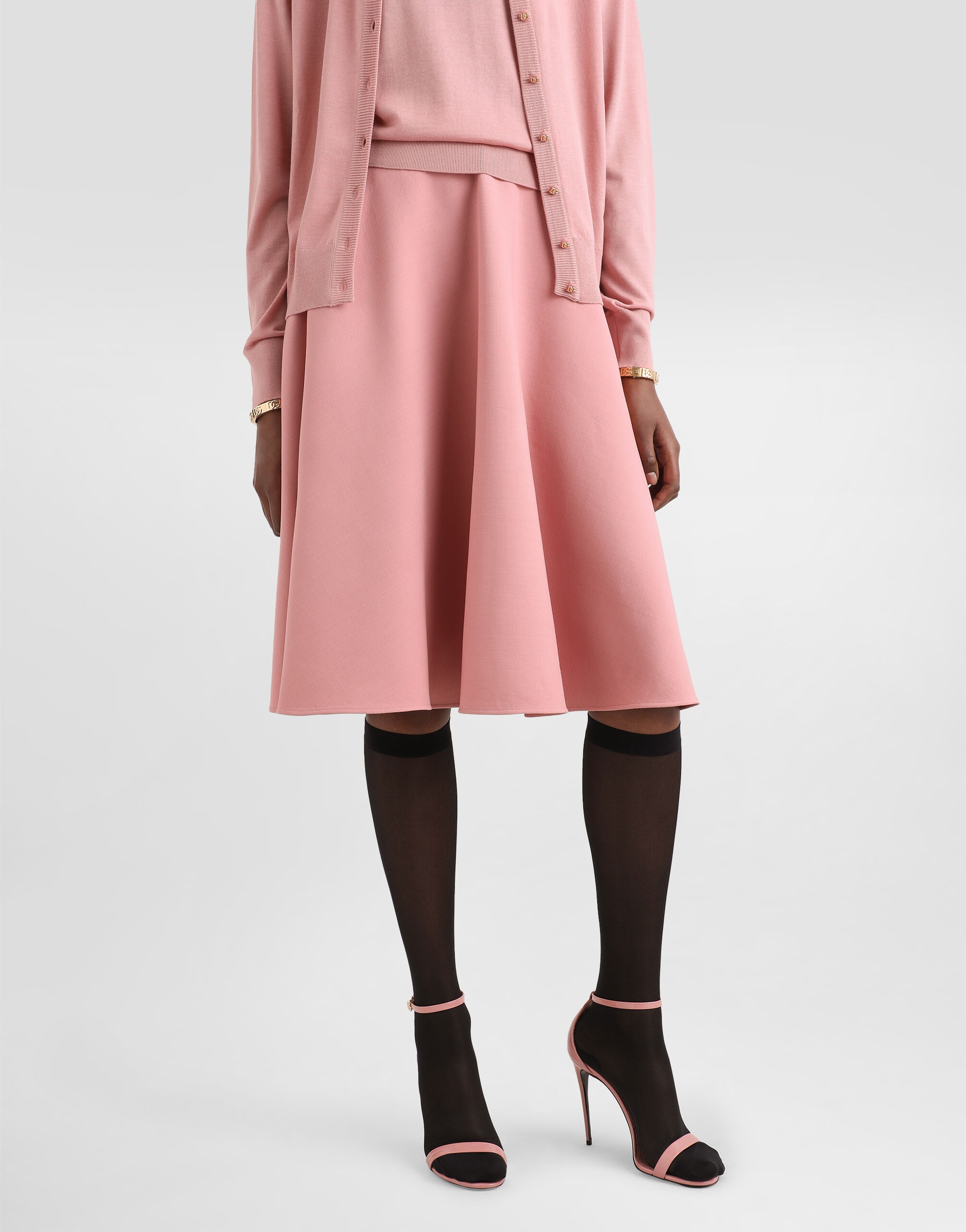 Woolen midi circle skirt - 4